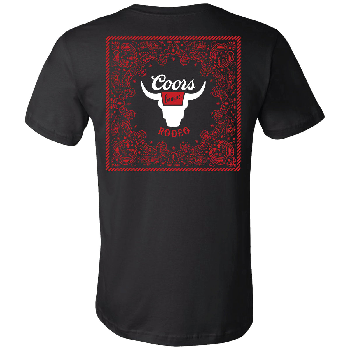 Coors Banquet Rodeo Bandana 2sided Tshirt Brew City Beer Gear