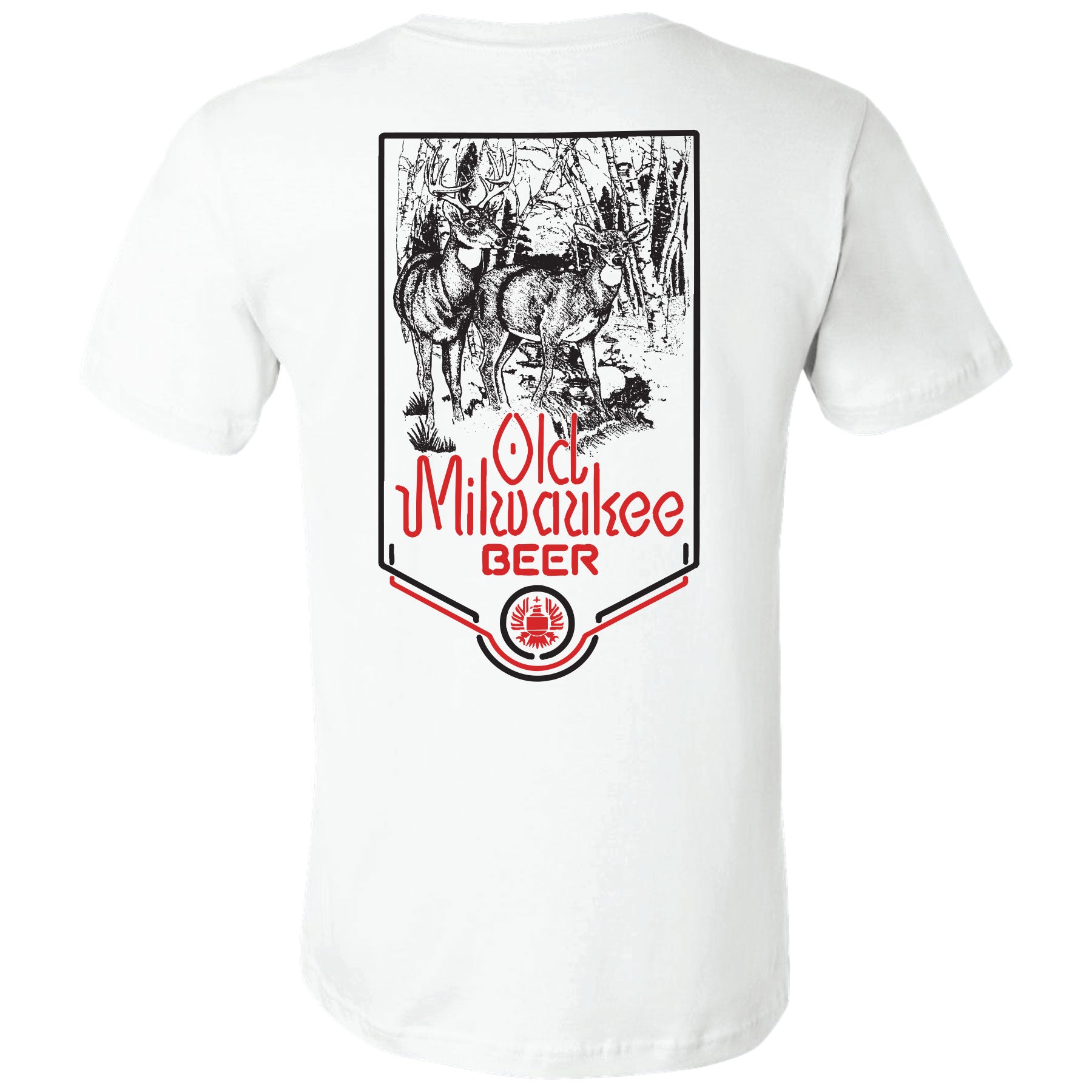 beer gear Old Milwaukee - Hunting - Vintage Wildlife Deer 2-sided T-shirt
