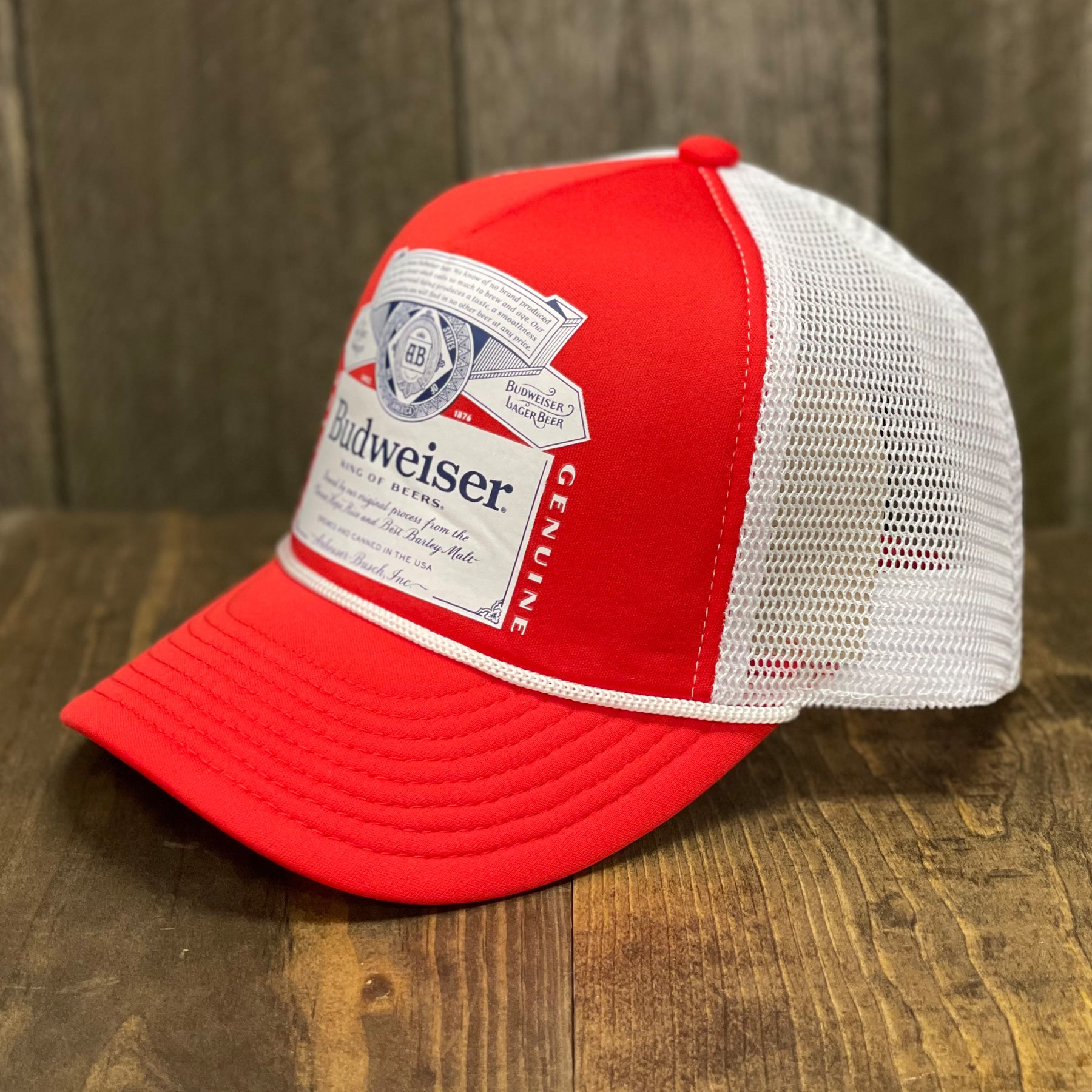 Budweiser Foam Trucker Label Hat Snapback Brew City Beer Gear