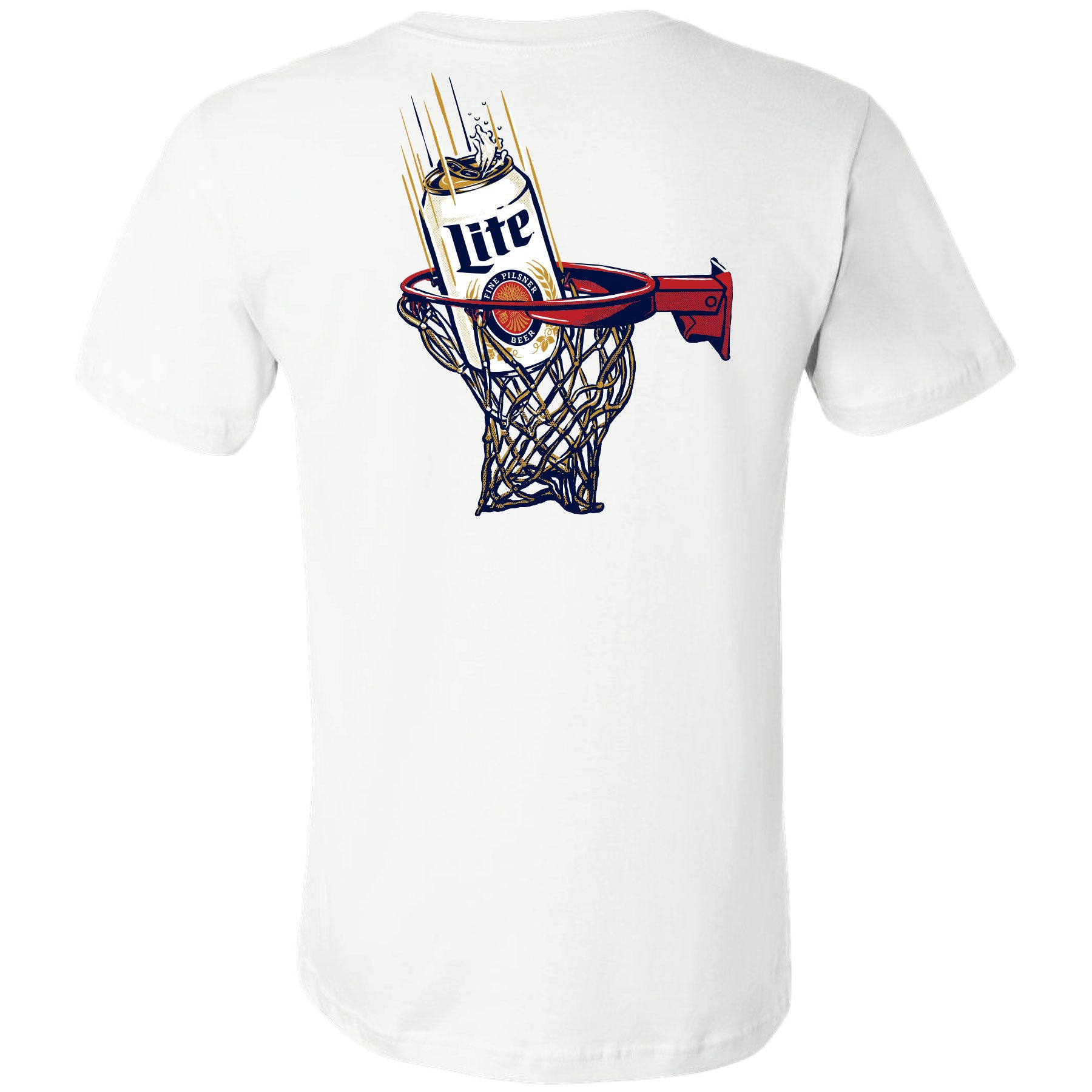 Miller Lite - Basketball Swish 2-sided T-shirt - Brew City Beer Gear