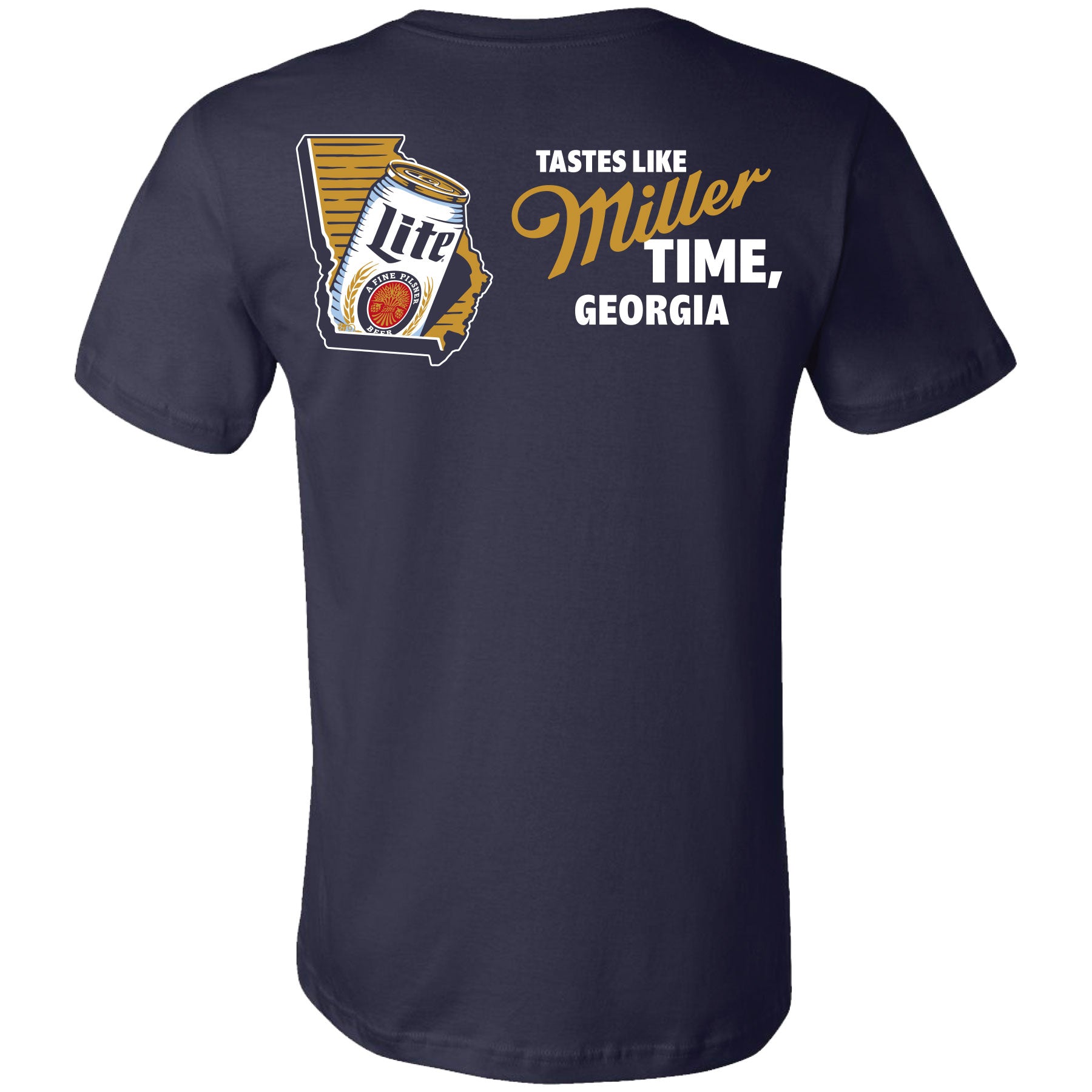 Miller Lite - Miller Time Georgia 2-sided T-shirt - Brew City Beer 