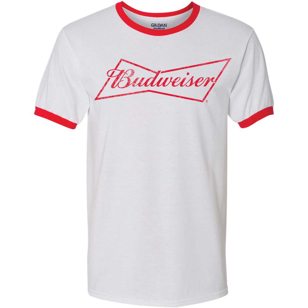 Budweiser Bow Tie Outline Logo Ringer T-Shirt