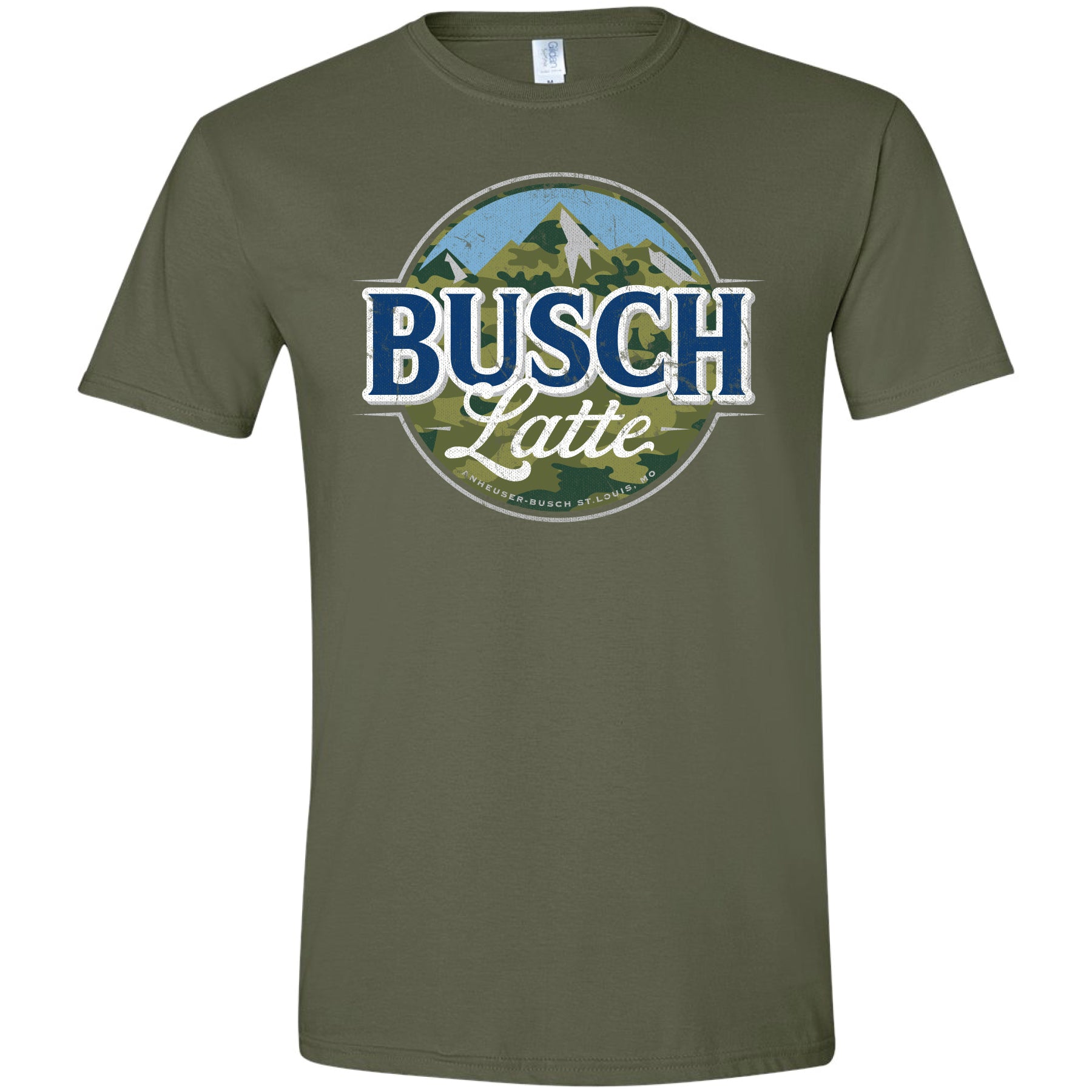 Busch Latte Camo Logo T Shirt