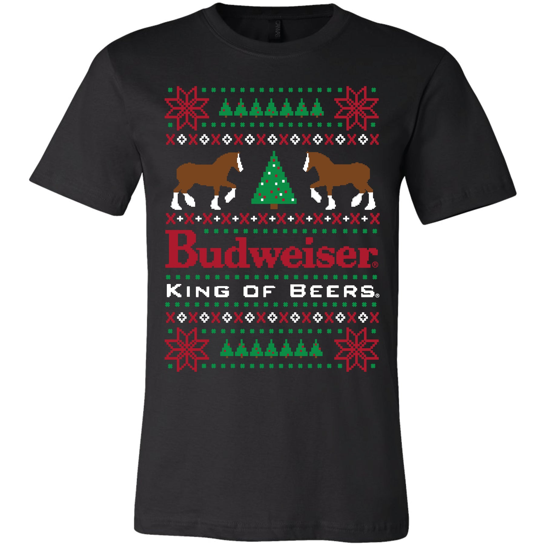 Budweiser Clydesdales Ugly Sweater T Shirt Brew City Beer Gear