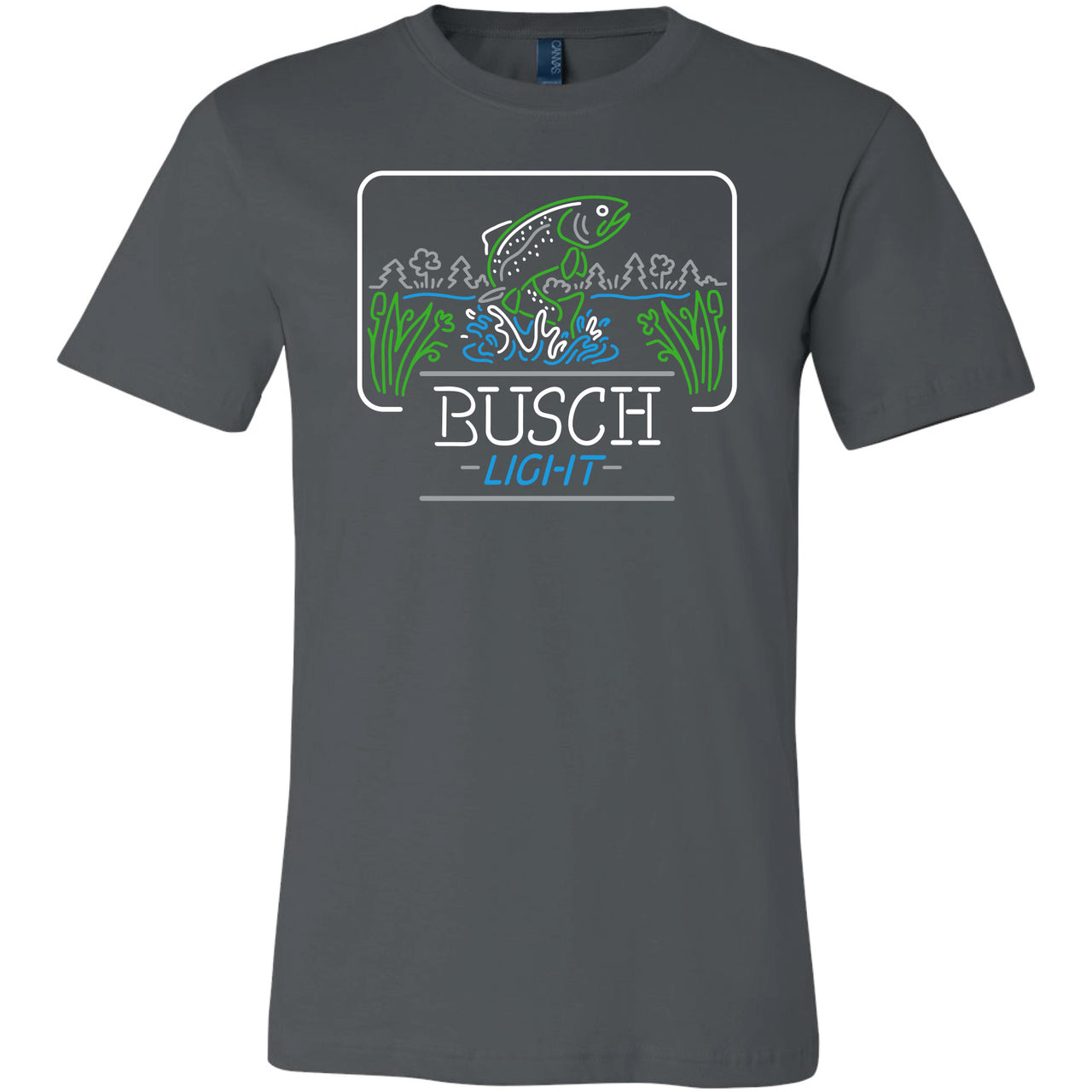 Busch Light - Neon Trout Rectangle T-Shirt