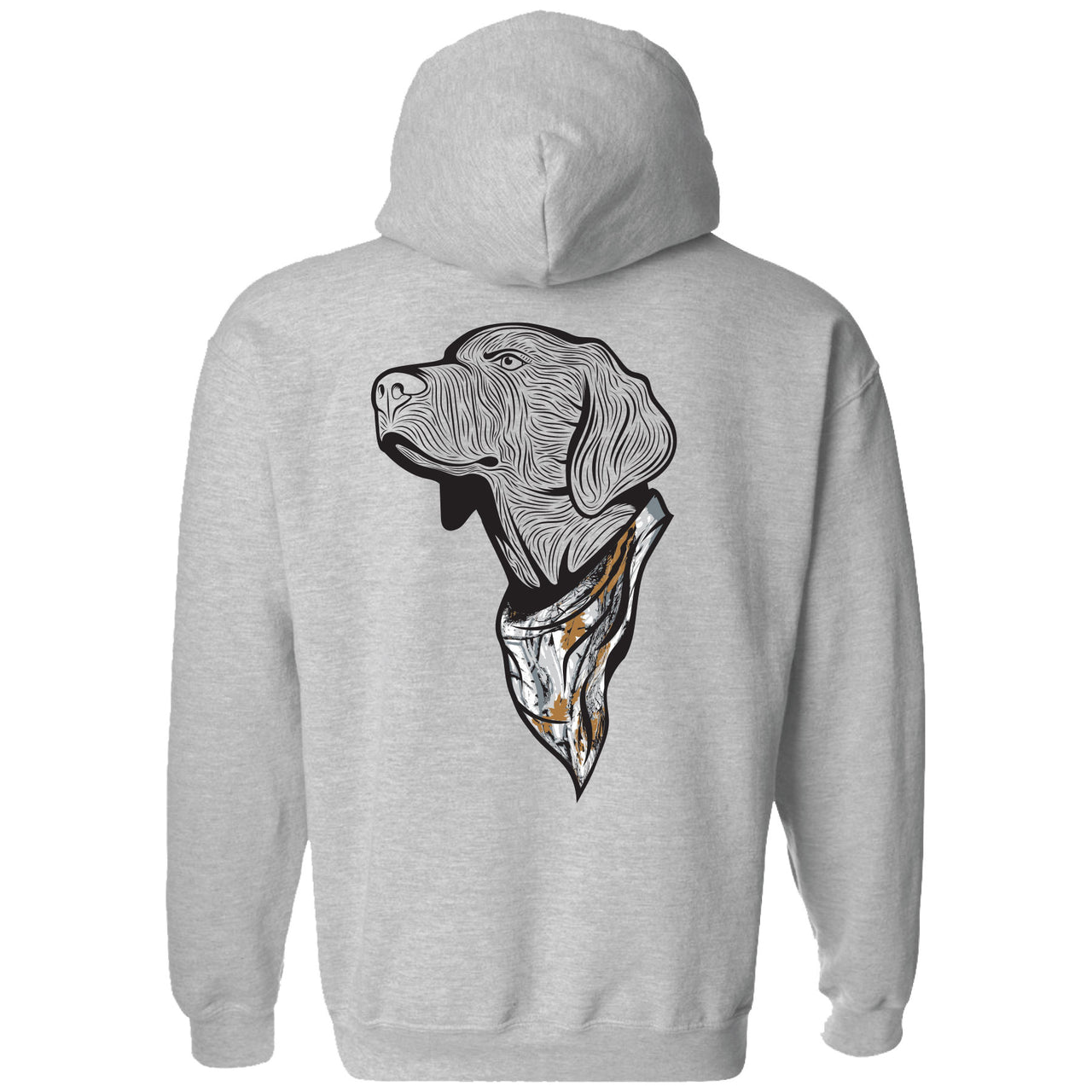 Busch Light - Hunting Dog Camo Bandana 2-sided Hooded Sweatshirt