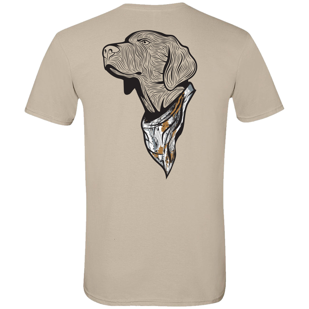 Busch Light - Hunting Dog Camo Bandana 2-sided T-shirt