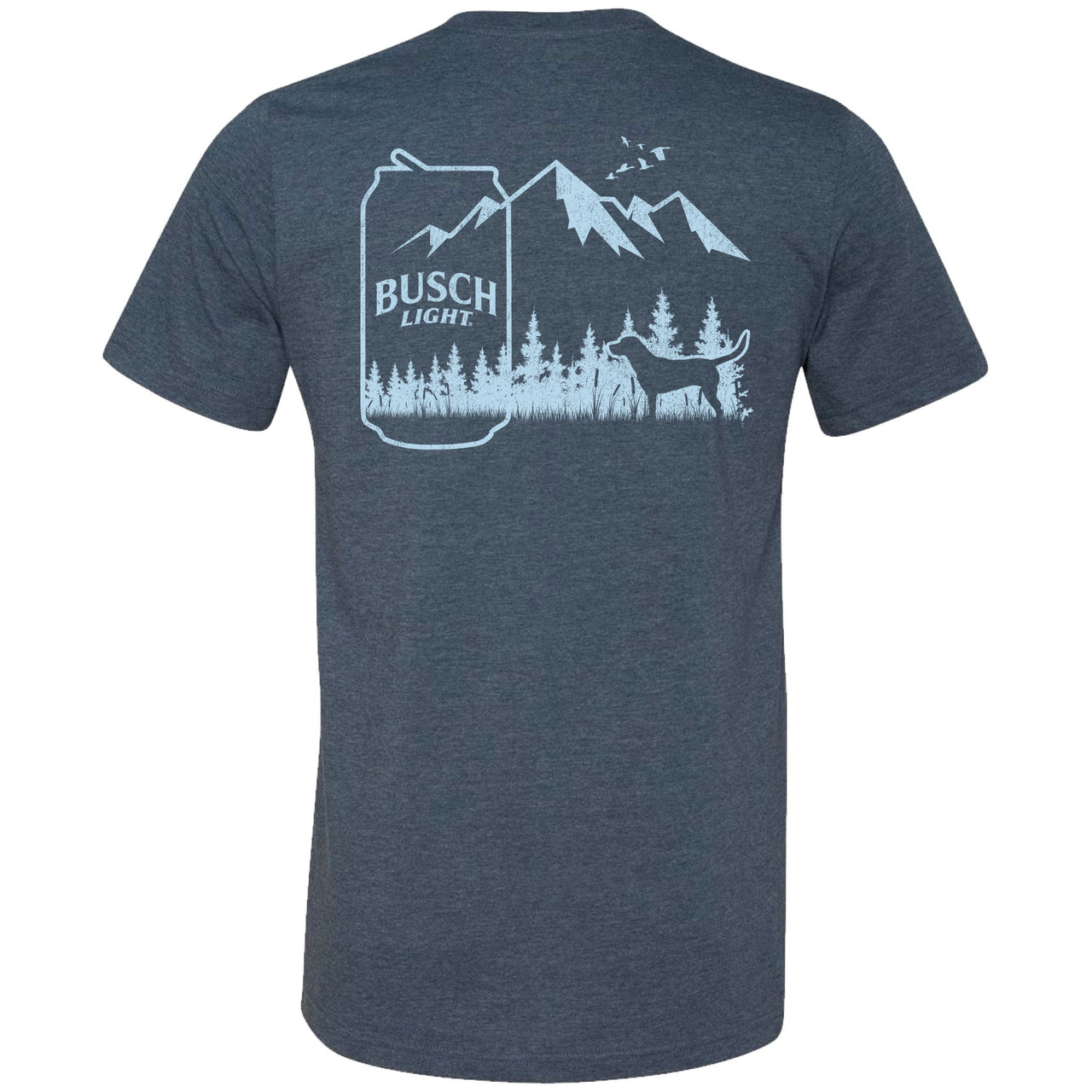 Busch Light - Hunting Bird Dog Scene 2-sided T-shirt