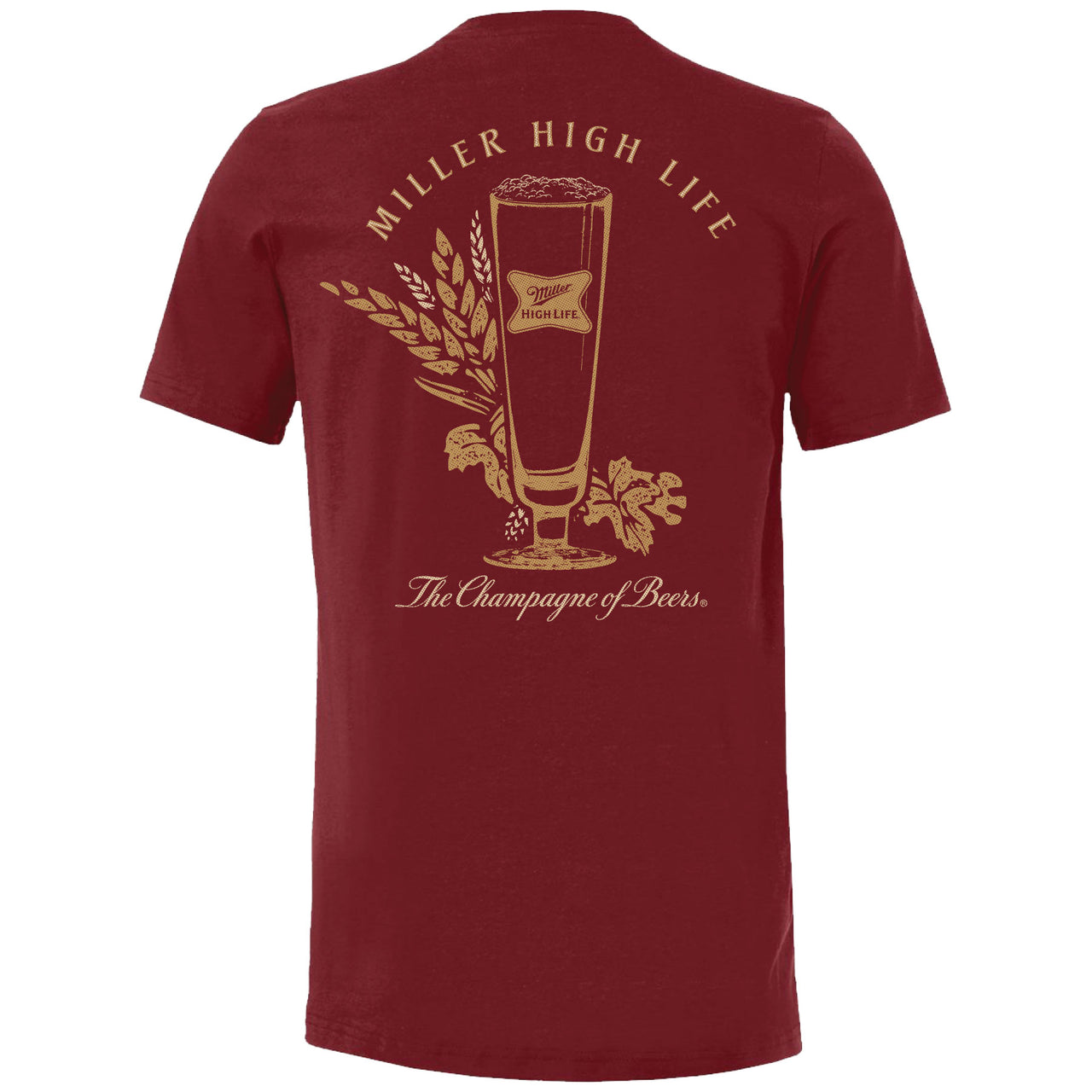 Miller High Life - The Champagne of Beers Glass 2-sided T-shirt