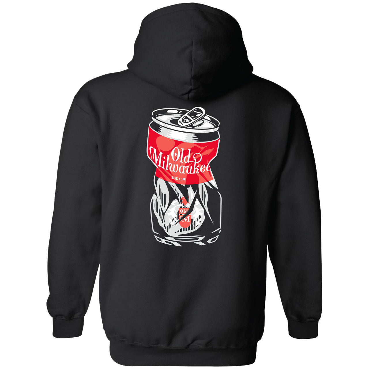 Old Milwaukee - Crushed Can 2-sided Hoodie - V2