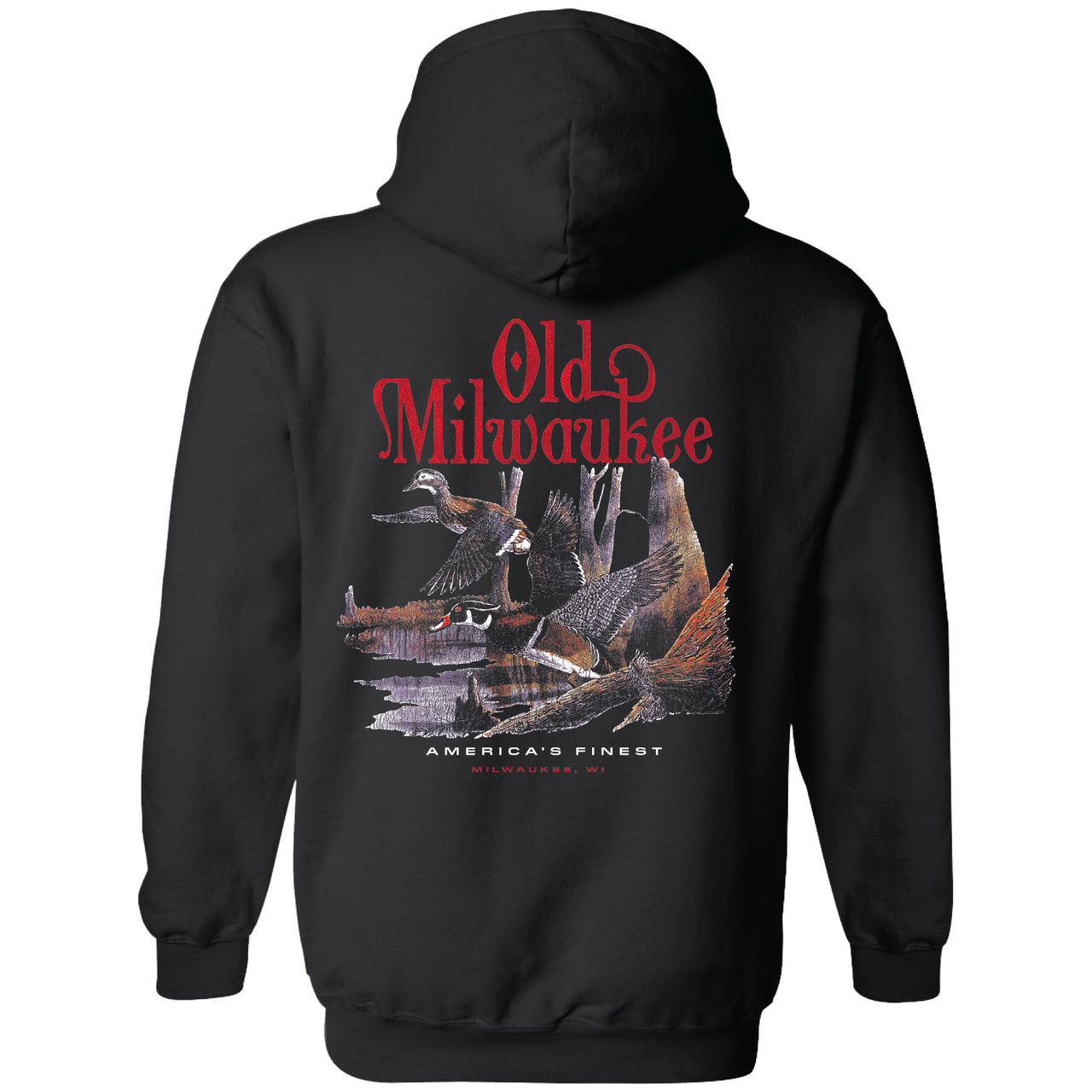 Old Milwaukee - America's Finest, Duck Scene 2-sided Hoody
