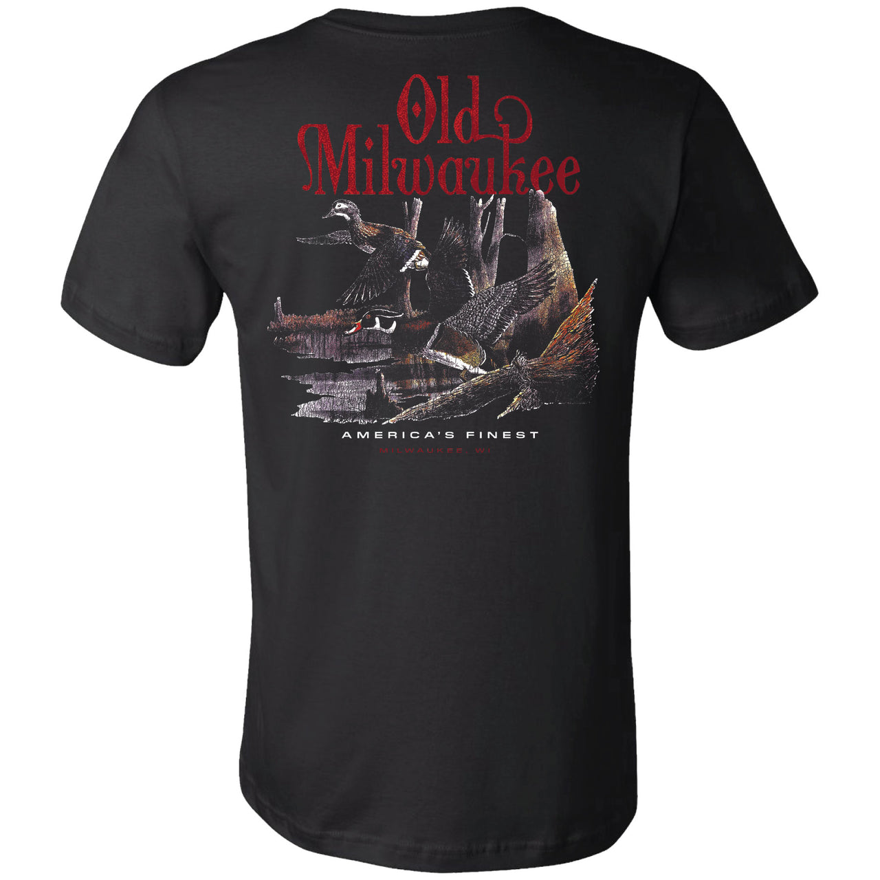 Old Milwaukee - America's Finest, Duck Scene 2-sided T-shirt
