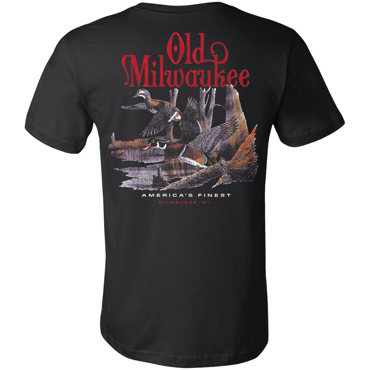 Old Milwaukee - America's Finest, Duck Scene 2-sided T-shirt