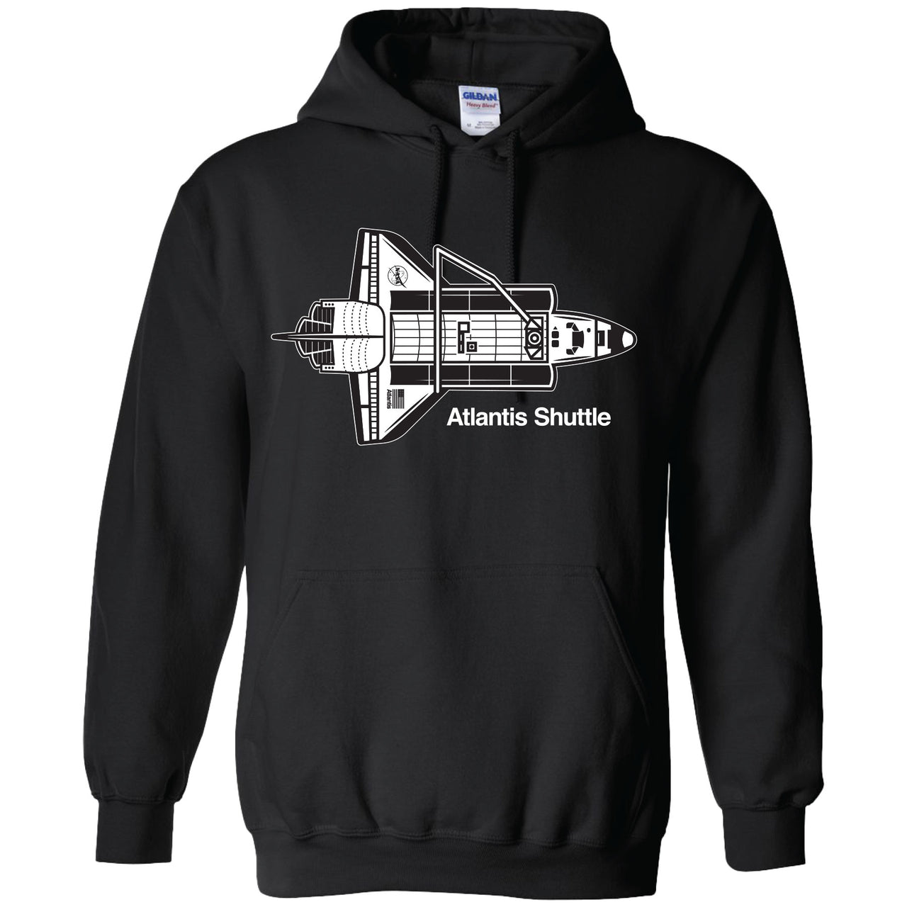 NASA - Atlantis Shuttle 2-sided Hooded Sweatshirt