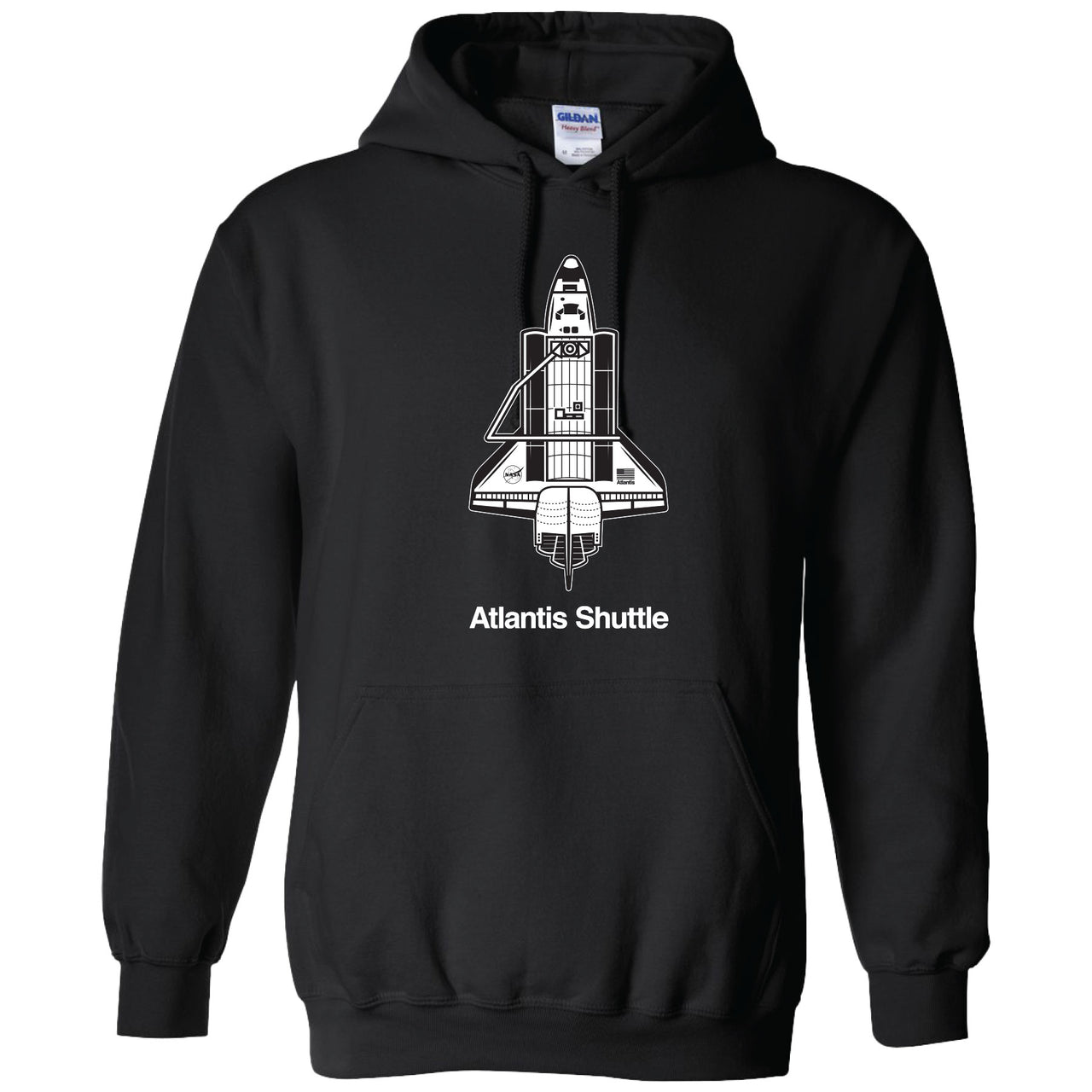 NASA - Atlantis Shuttle 2-sided Hooded Sweatshirt