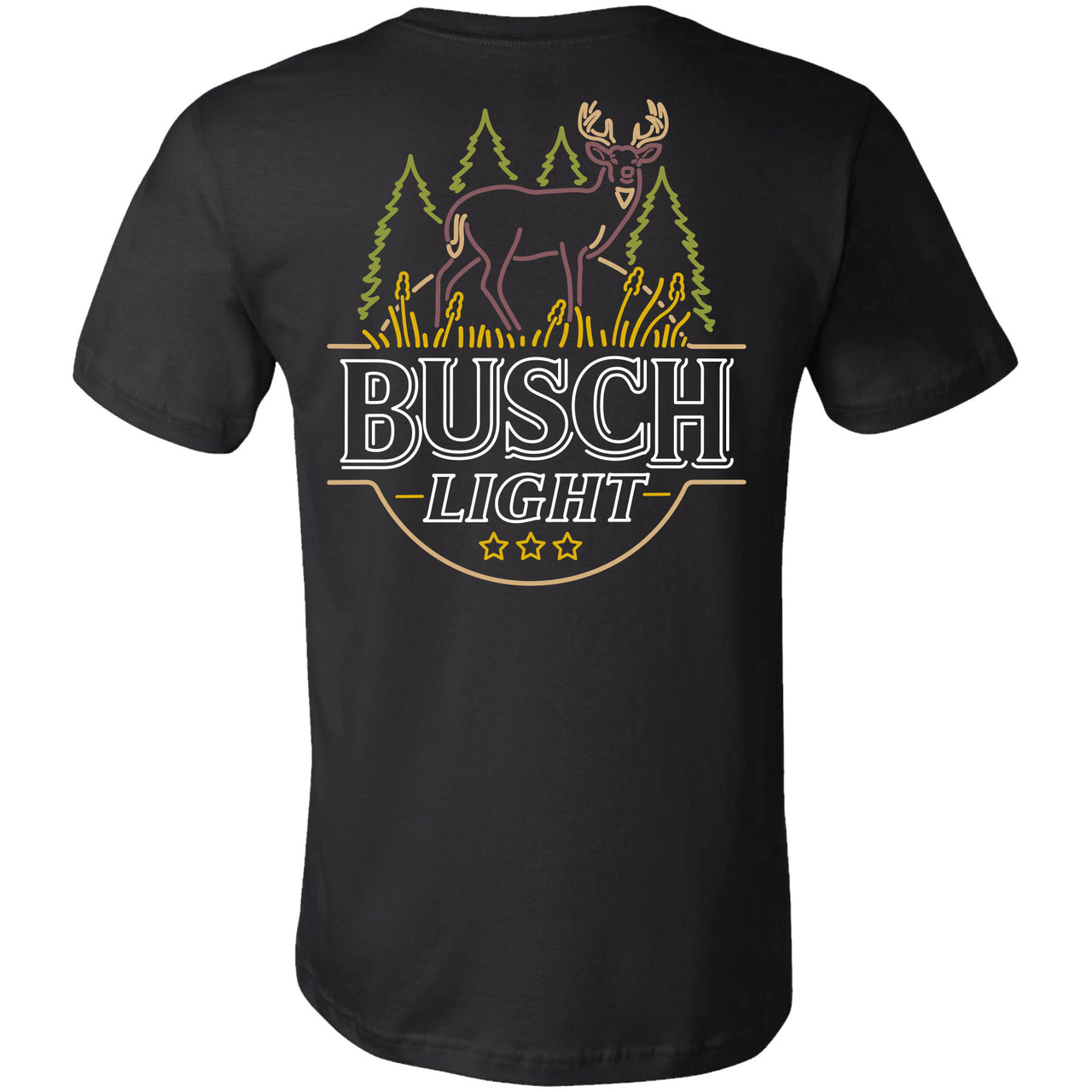 Busch Light - Hunting/Wildlife - Neon Buck 2-sided T-shirt