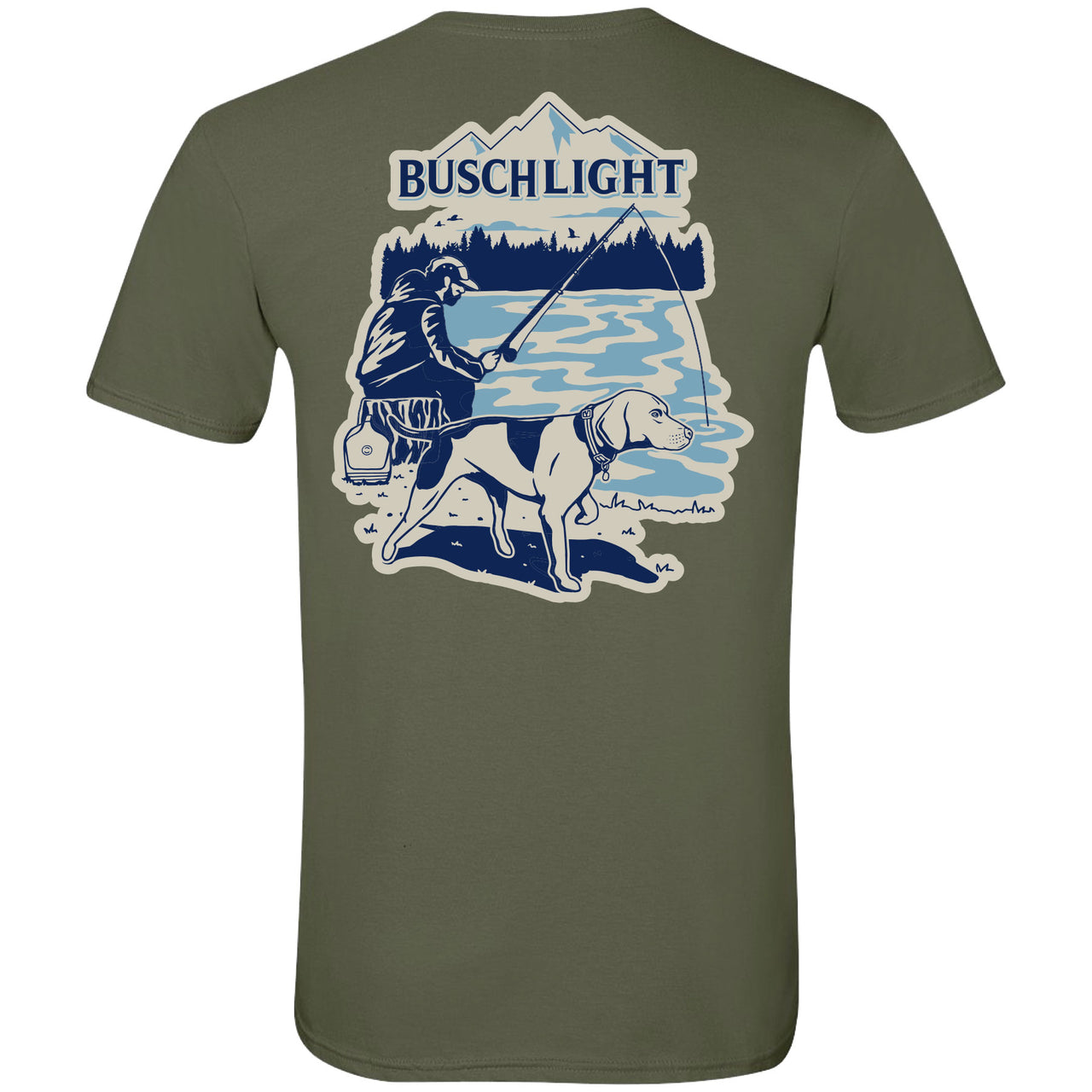 Busch Light - Man's Best Fishing Companion - 2-sided T-shirt