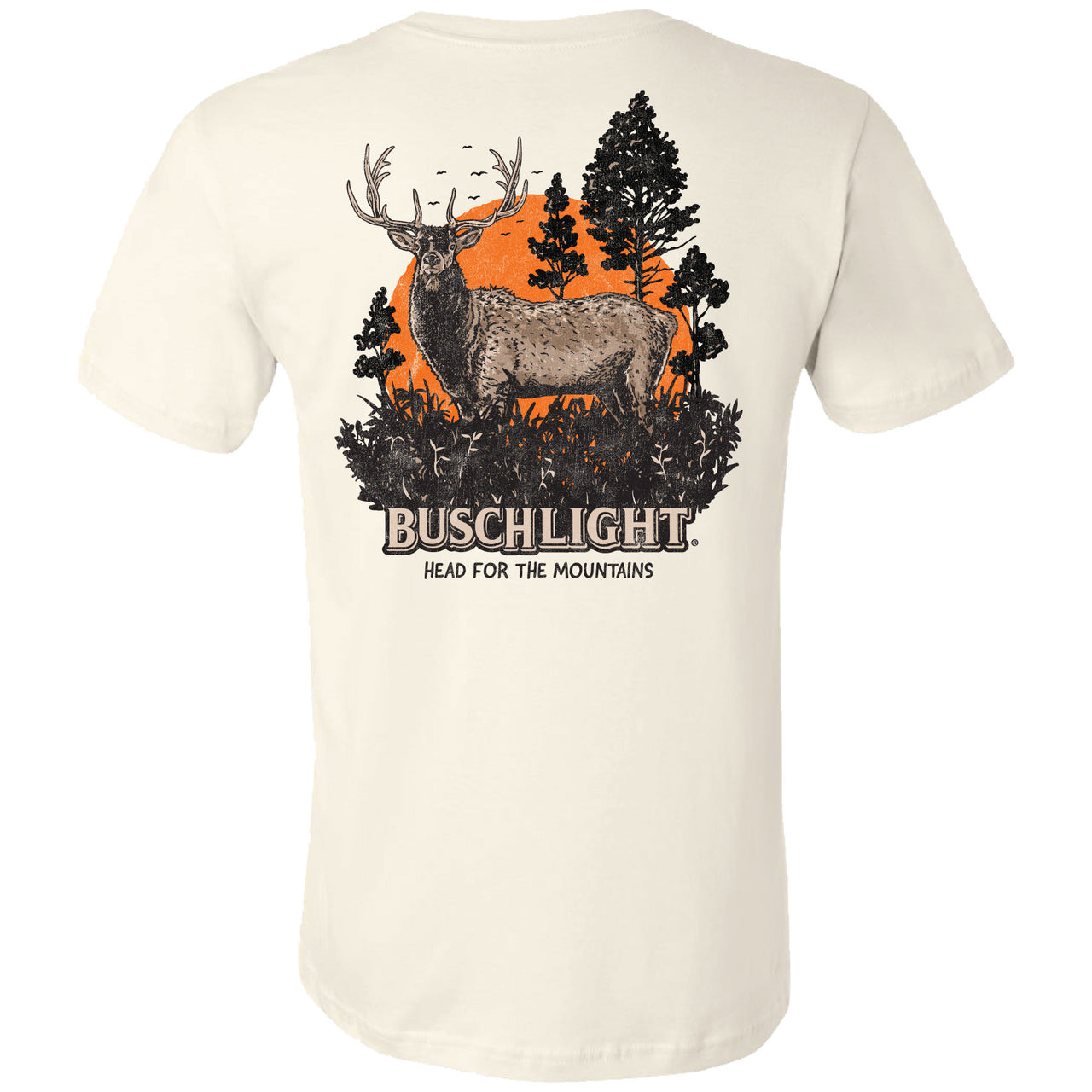 Busch Light - Wildlife - Elk Sunset Scene 2-sided T-shirt
