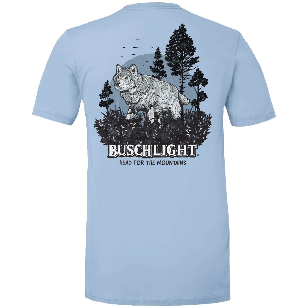 Busch Light - Wildlife - Wolf Sunset Scene 2-sided T-shirt