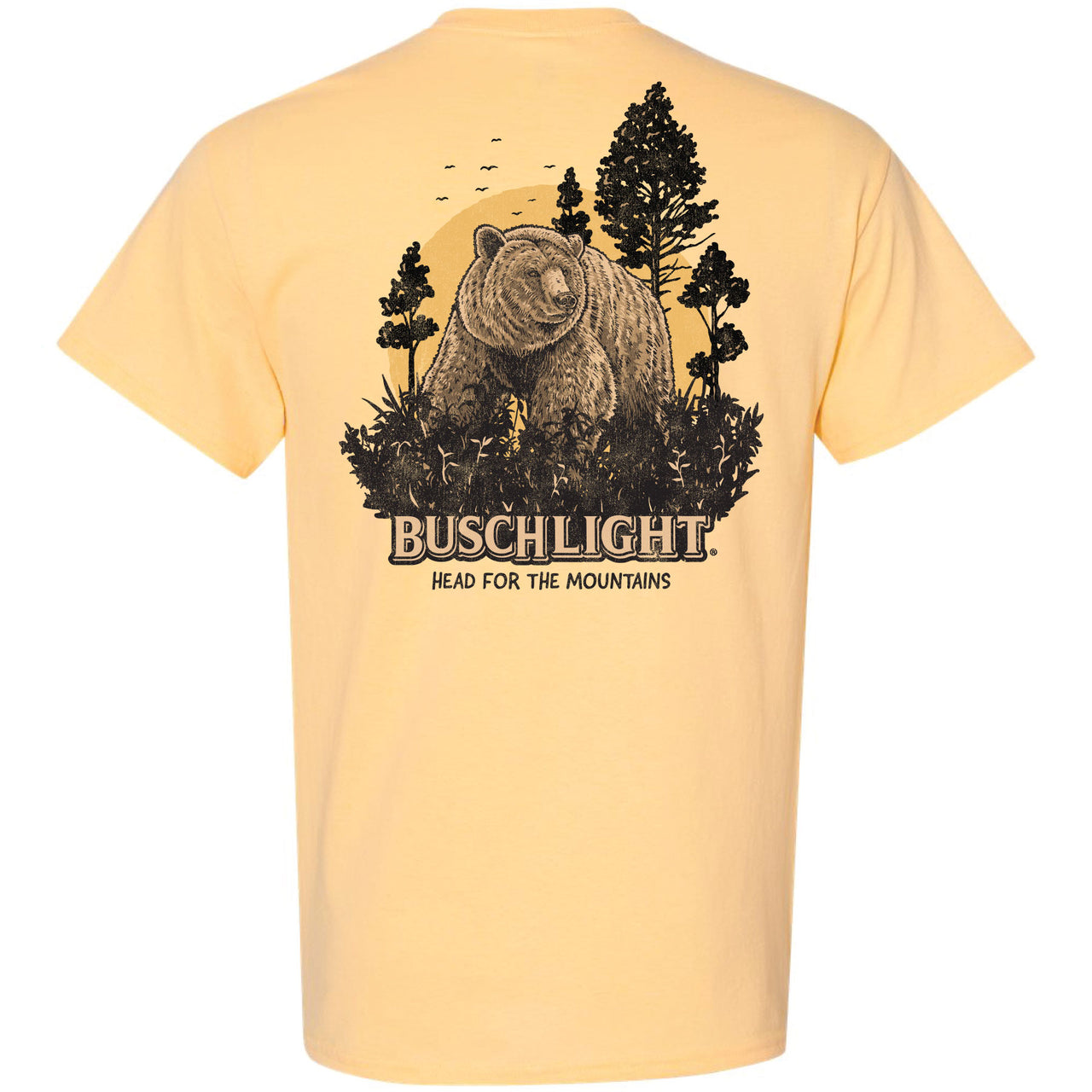 Busch Light - Wildlife - Bear Sunset Scene 2-sided T-shirt