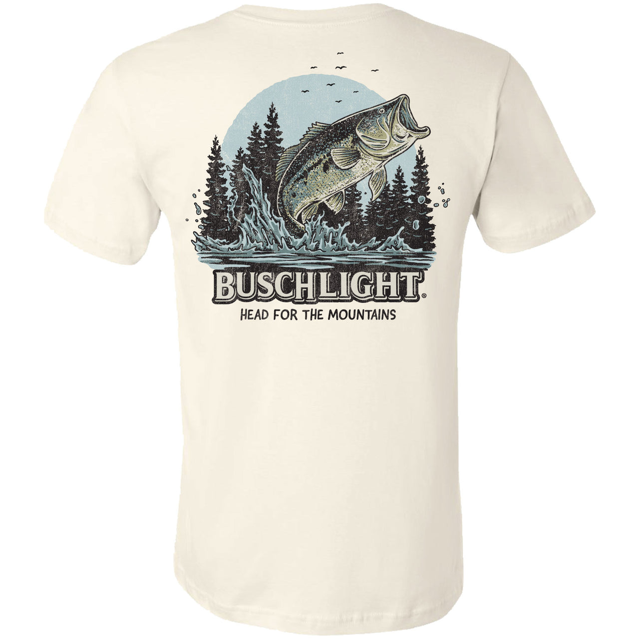 Busch Light - Wildlife - Bass Sunset Scene 2-sided T-shirt