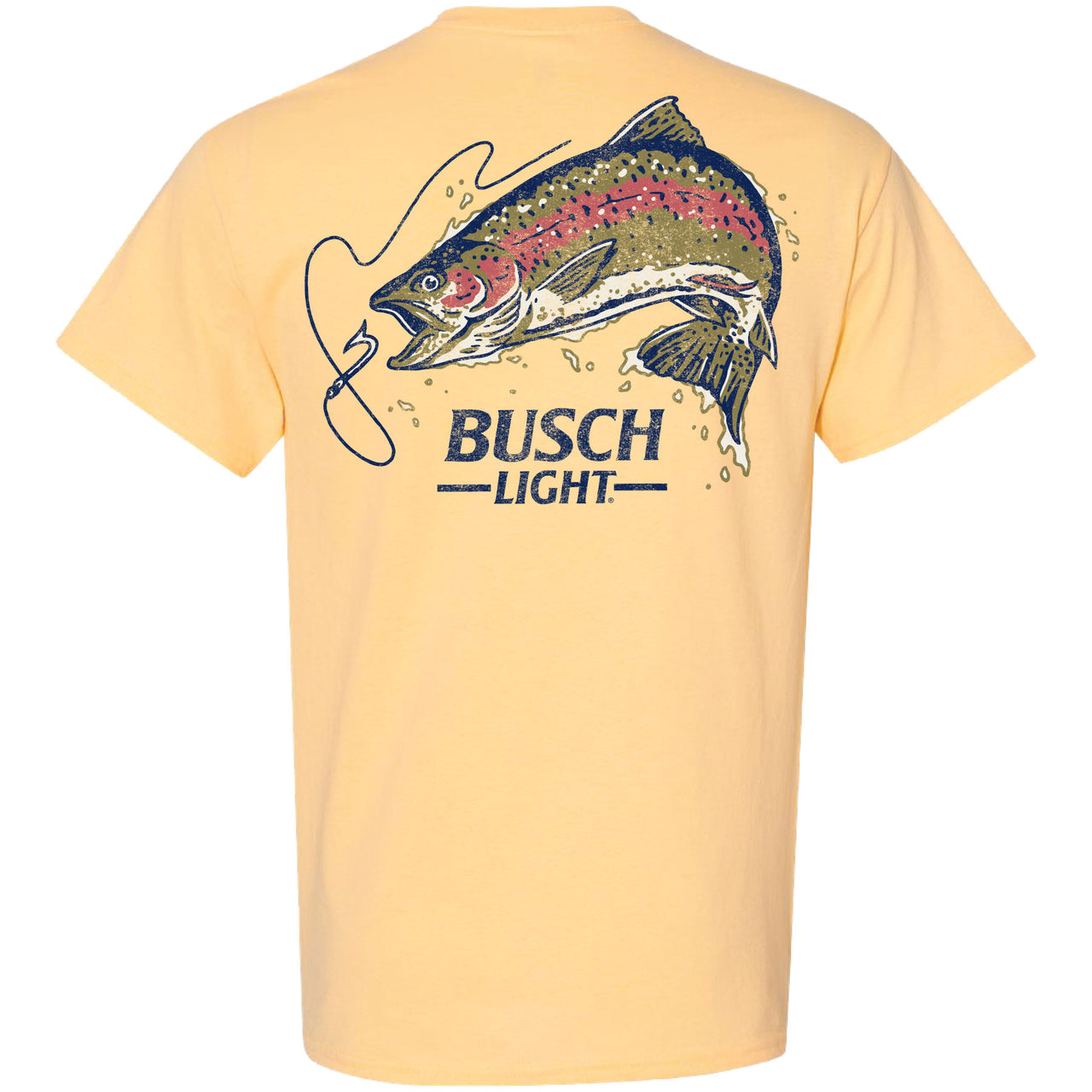 Busch Light - Fishing/Wildlife - Hooked 2-sided T-shirt