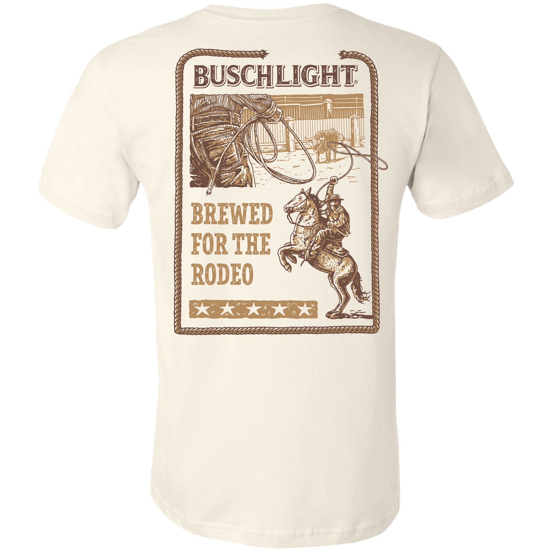 Busch Light - Rodeo - Western Poster 2-sided T-shirt - Brew City Beer Gear