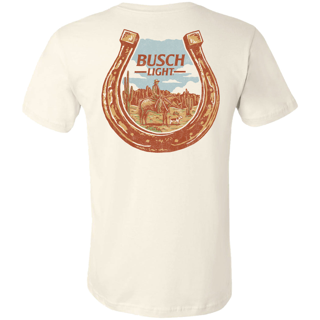Busch Light - Rodeo - Horseshoe View 2-sided T-shirt