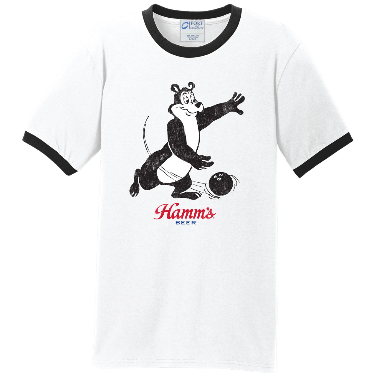 Hamm's - Hamm's Bear - Bowling Perfect Strike Ringer T-shirt
