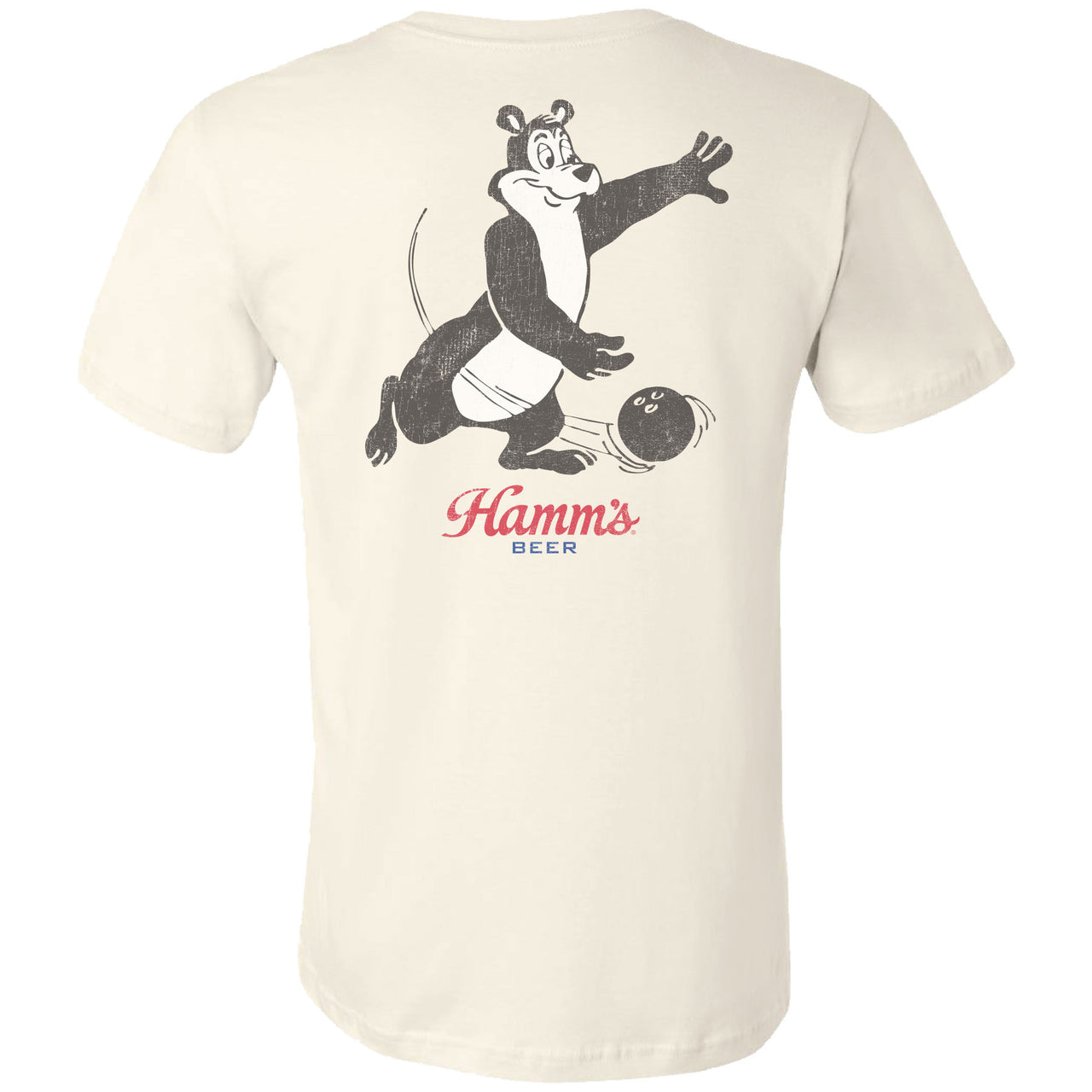 Hamm's - Hamm's Bear - Bowling Perfect Strike Ringer 2-sided T-shirt