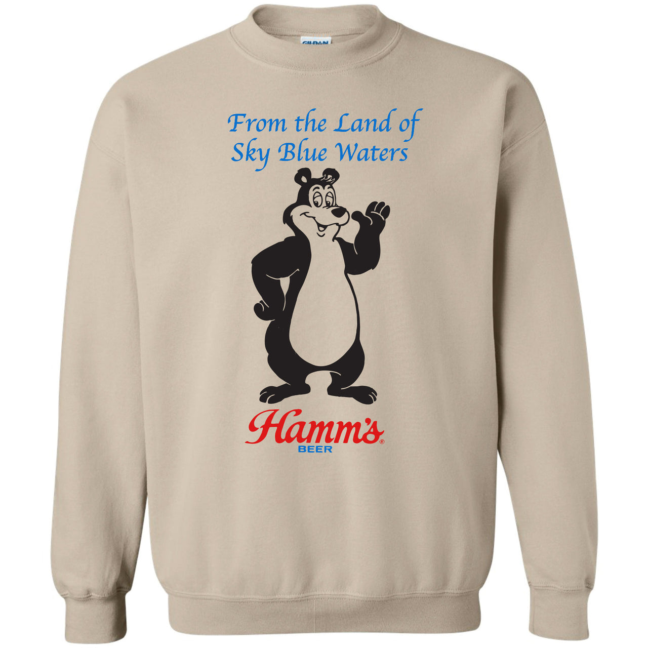 Hamm's - Hamm's Bear - Sky Blue Water Crew Sweatshirt