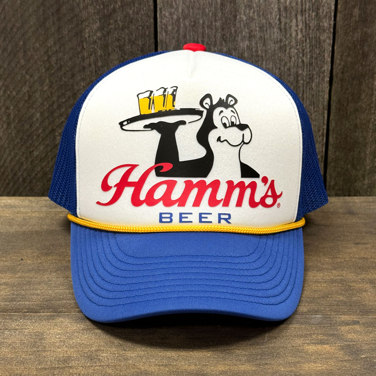 Hamm's - Hamm's Bear Beer Tray Jumbo Printed Foam Trucker Hat
