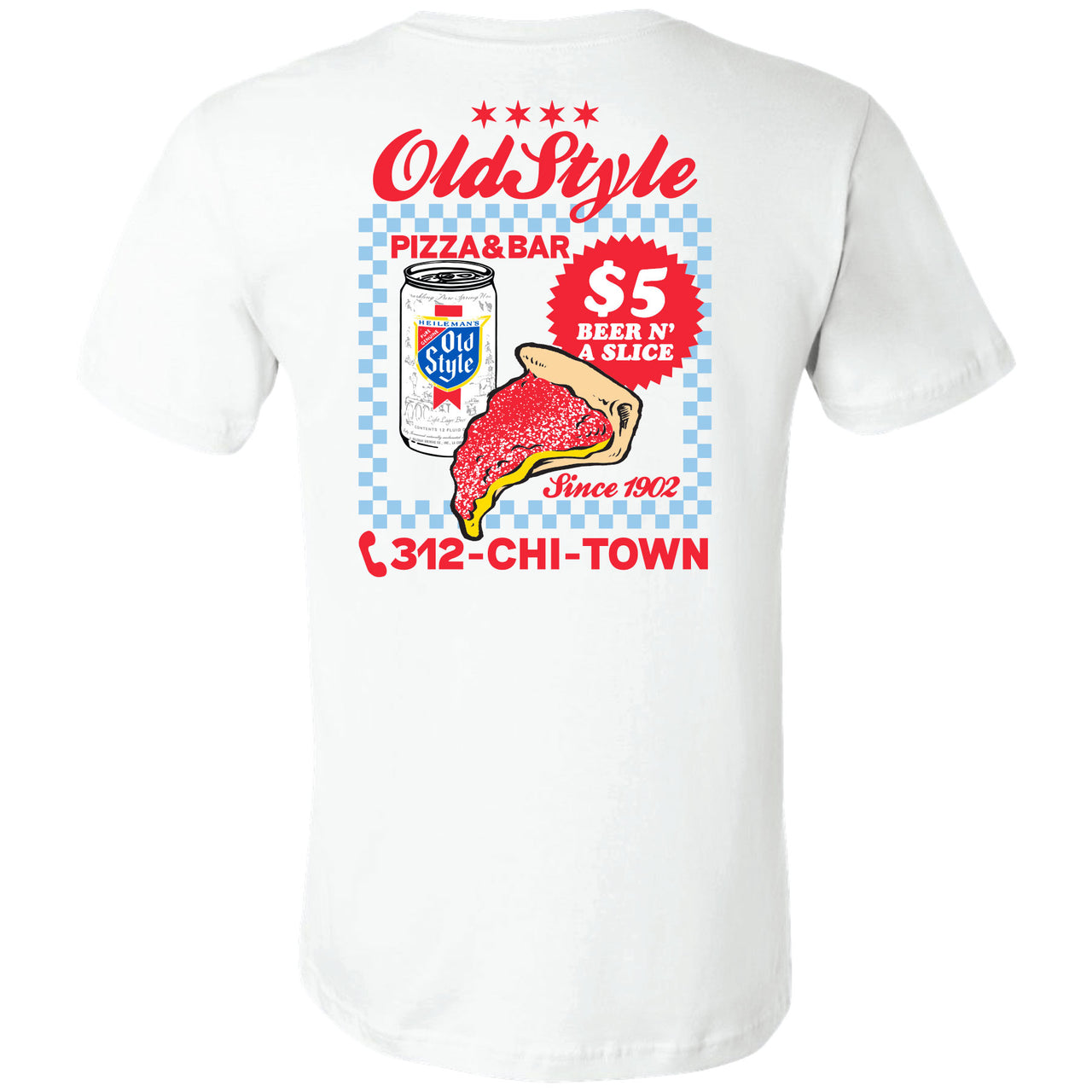 Old Style - Chicago Pizza Ad 2-sided T-shirt