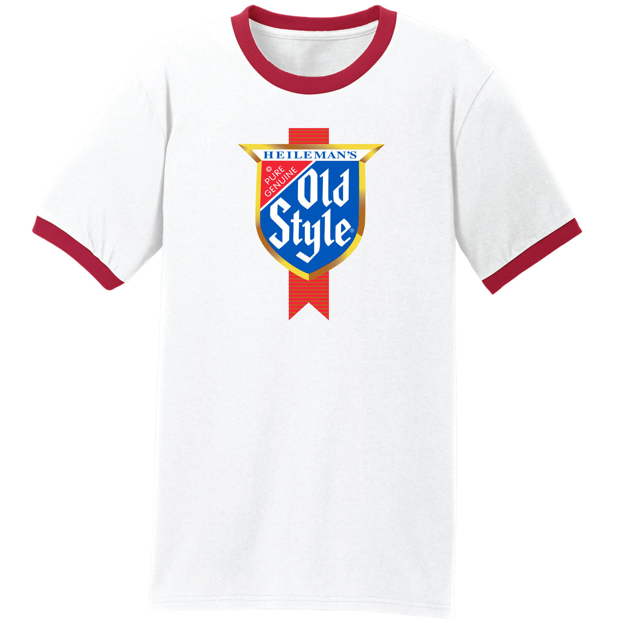 Old Style - Ribbon Shield Logo Ringer T-shirt