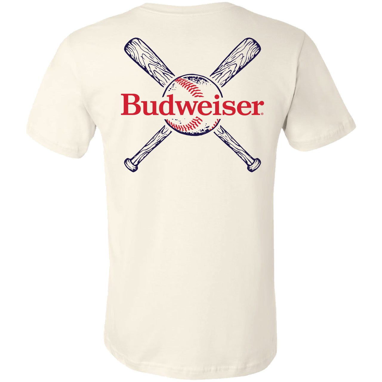 Budweiser - Crossed Baseball Bats 2-sided T-shirt