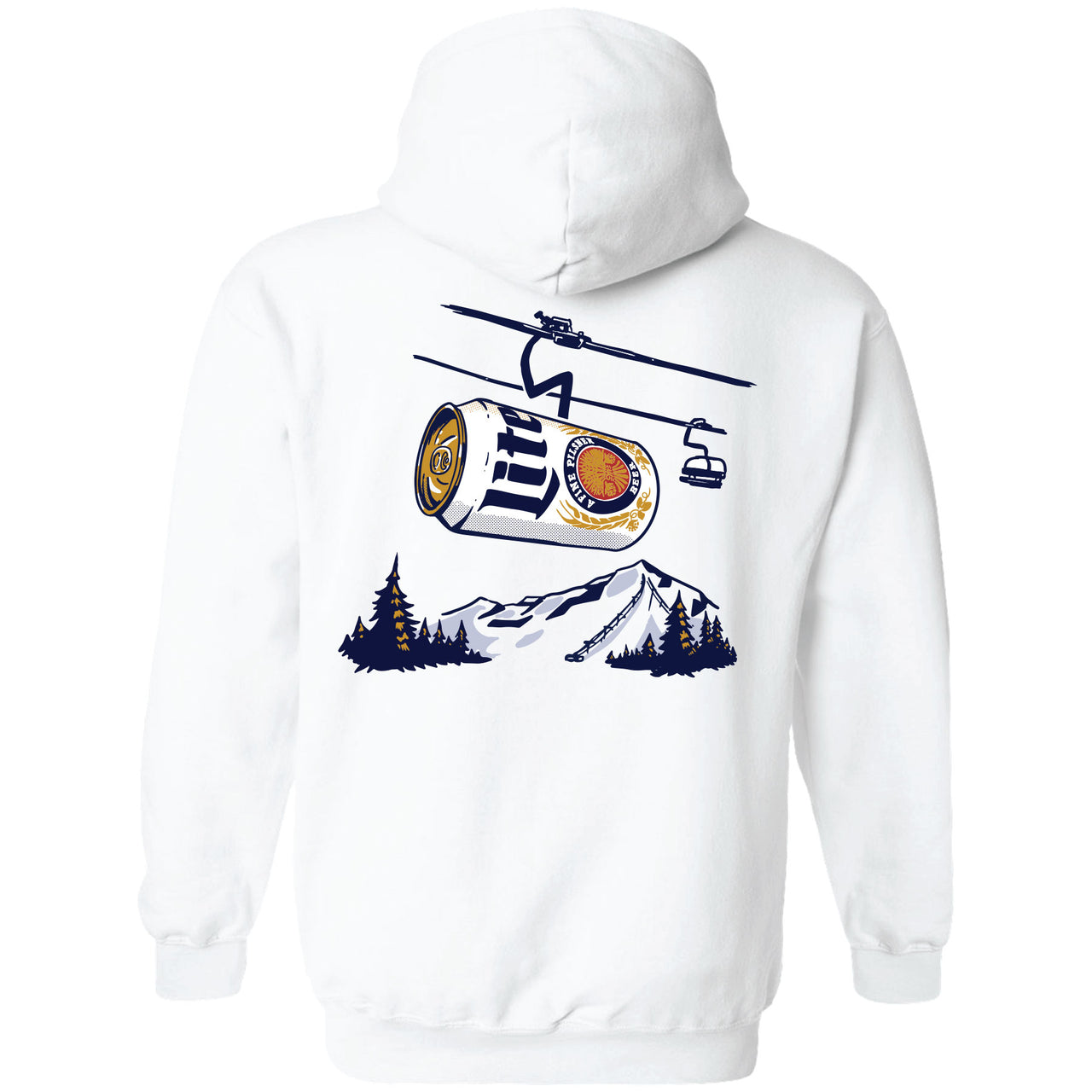 Miller Lite - Skiing 2-sided Hoodie