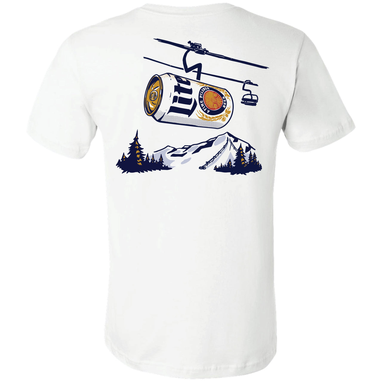 Miller Lite - Skiing 2-sided T-shirt