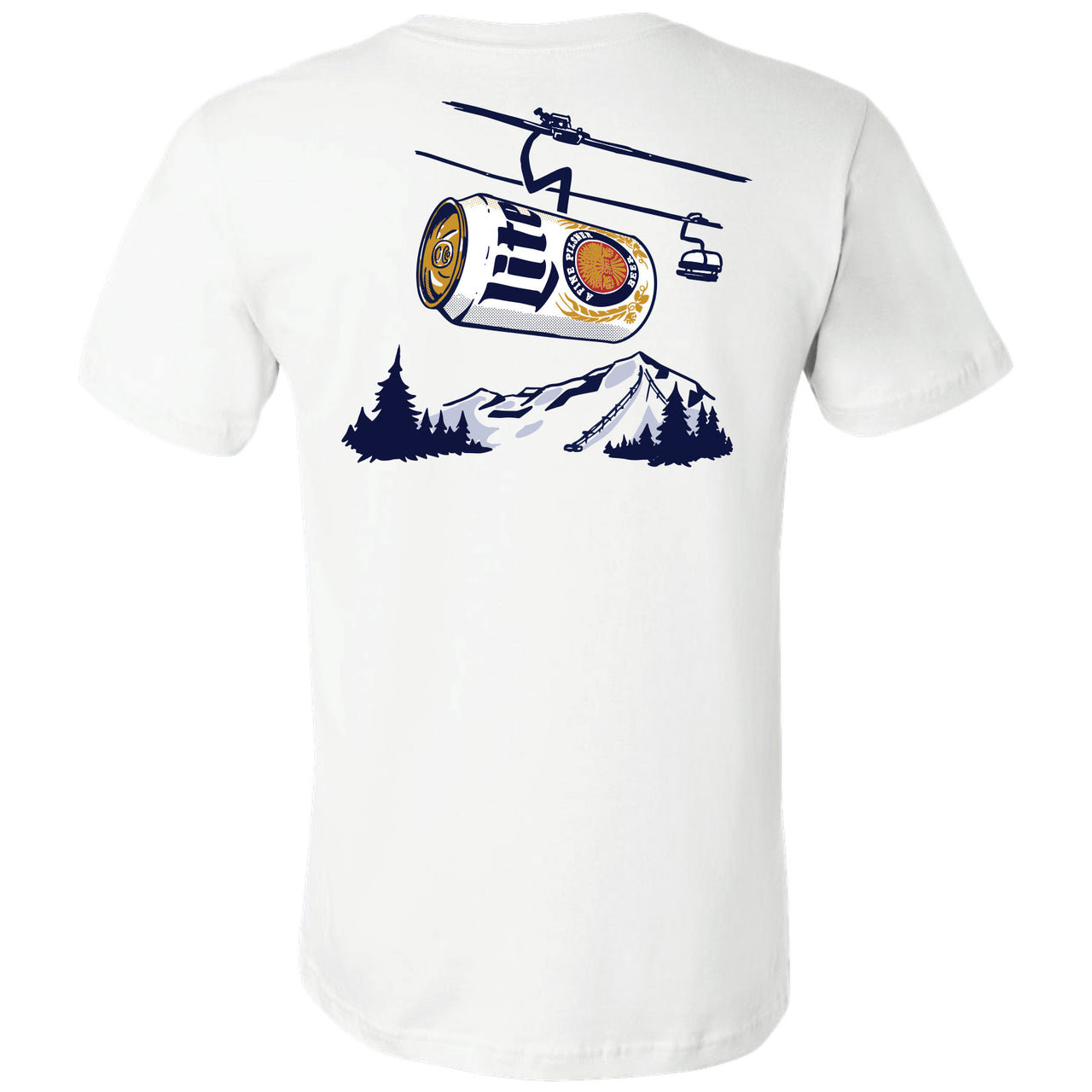 Miller Lite - Skiing 2-sided T-shirt
