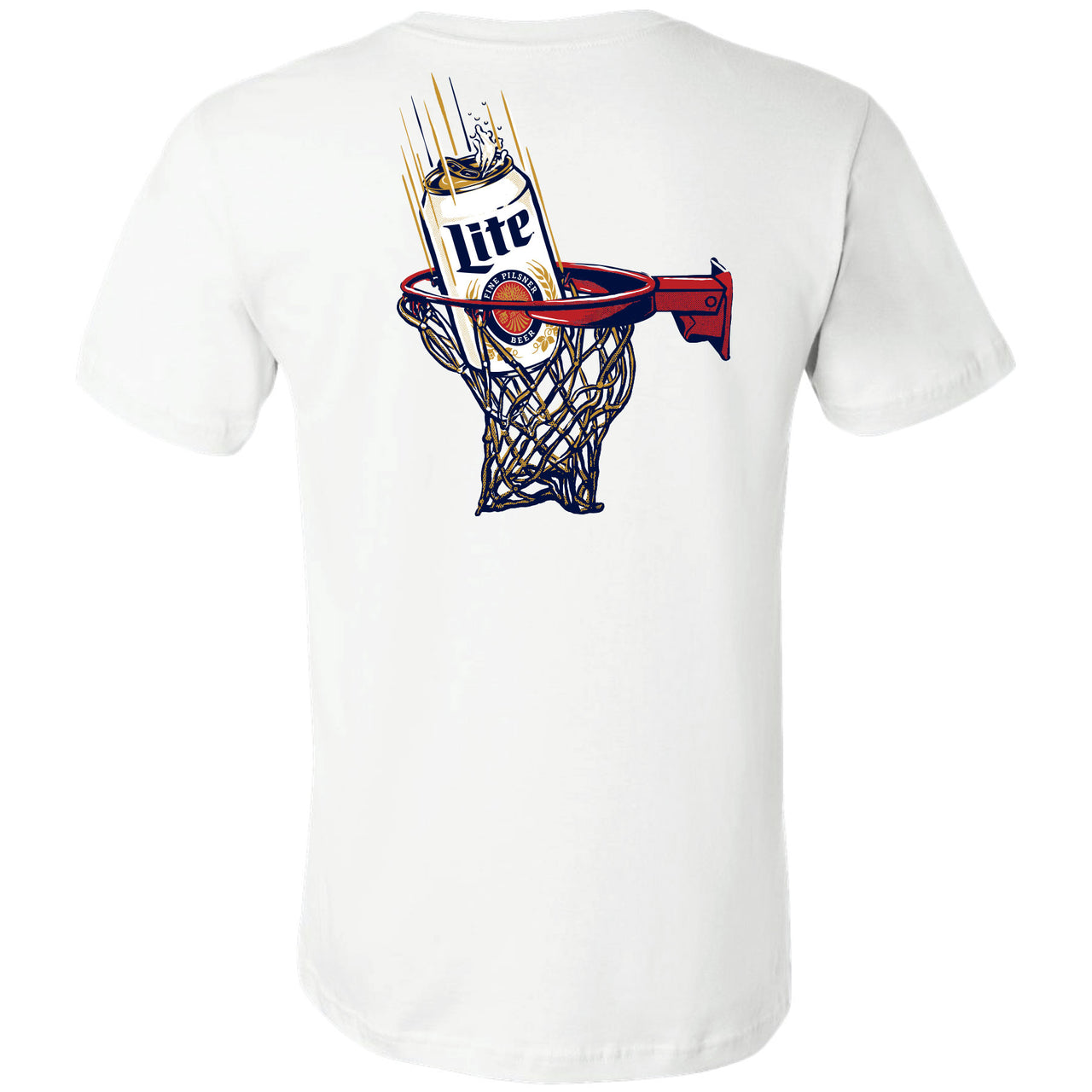 Miller Lite - Basketball Swish 2-sided T-shirt