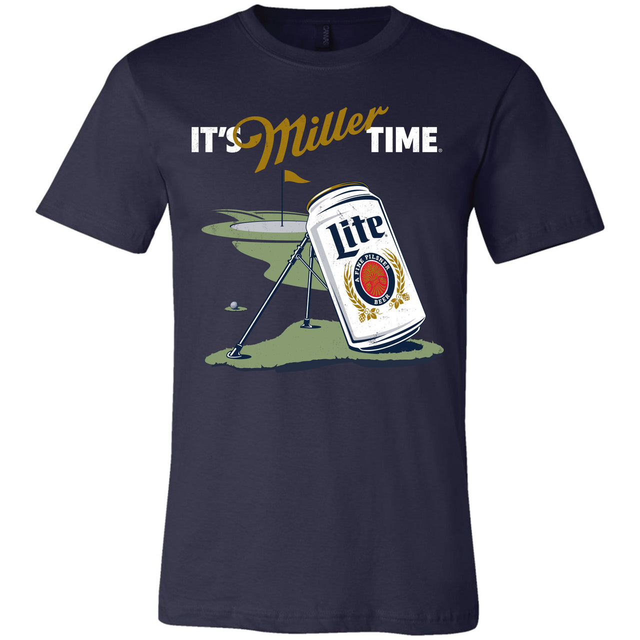 Miller Lite - Golf - Can Golf Bag Stand T-shirt