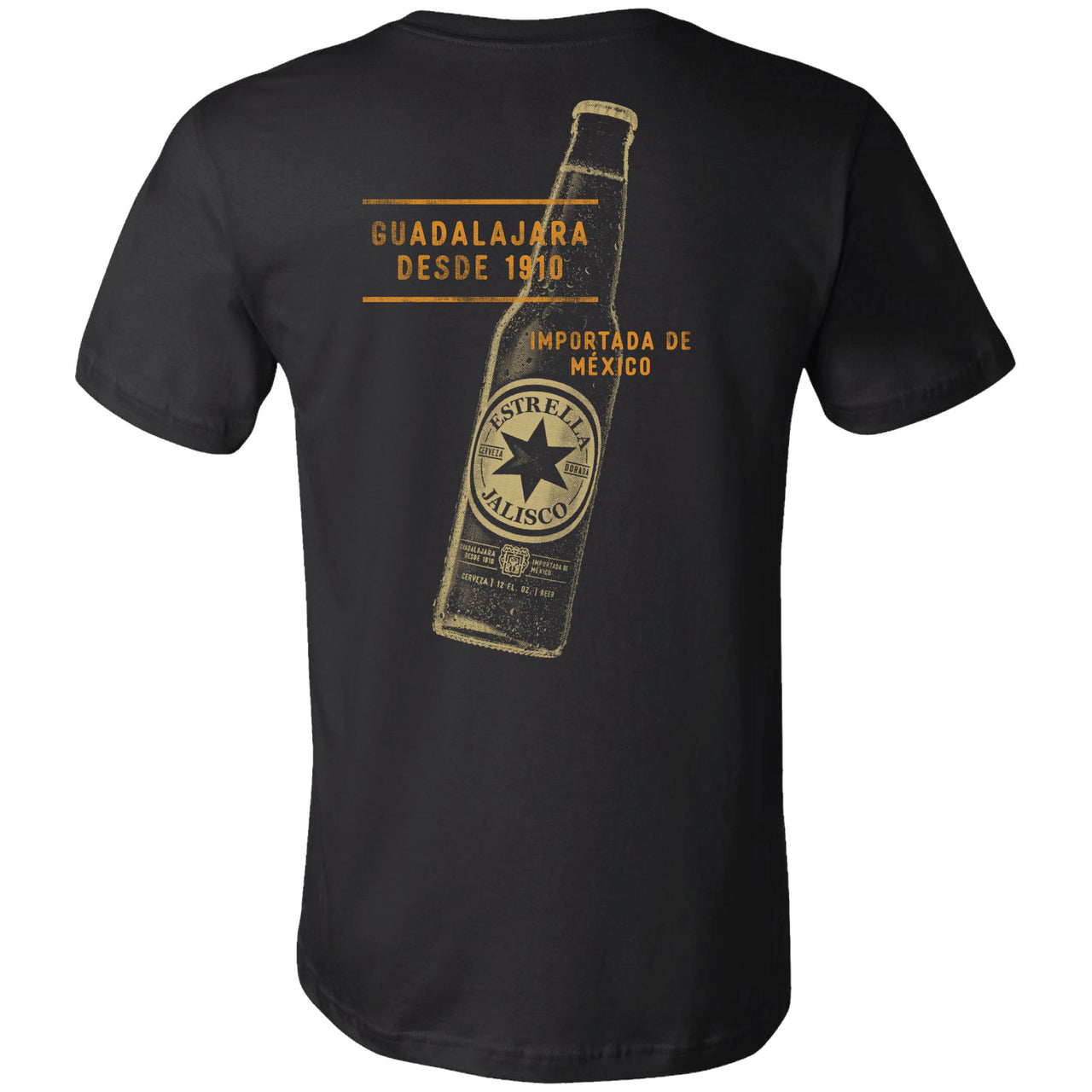 Estrella Jalisco - Tilted Bottle Design - 2-sided - T-shirt