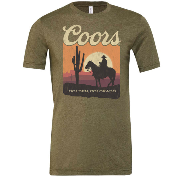 Coors Banquet Rodeo Cowboy Sunset Scenic T-shirt