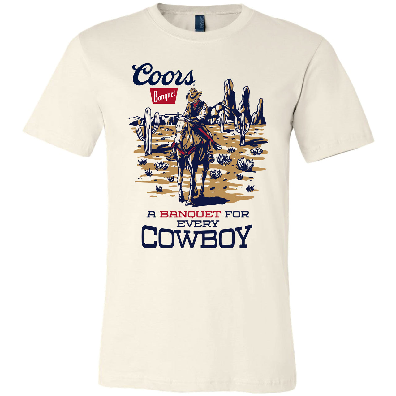 Coors Banquet - Rodeo - Lone Cowboy T-shirt - V2