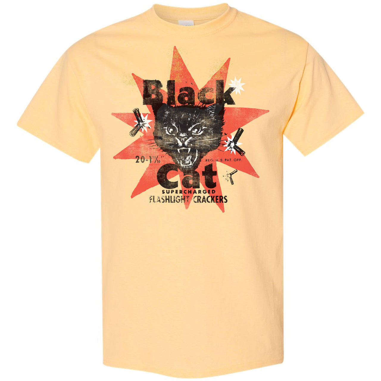 Black Cat - Vintage Burst T-shirt