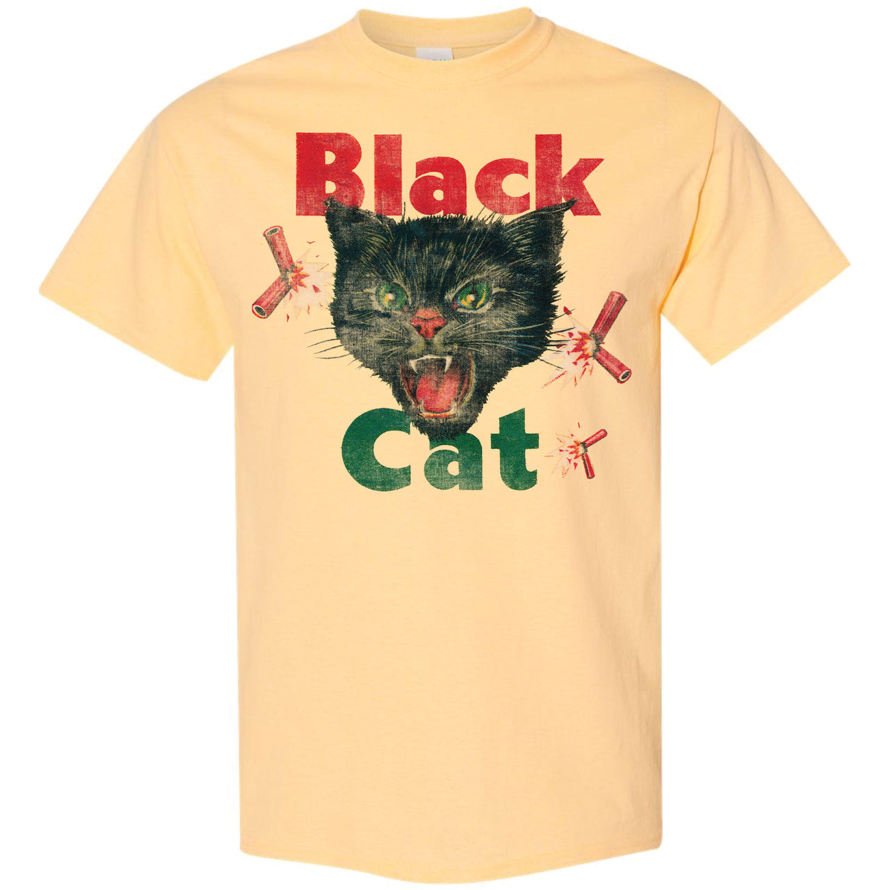 Black Cat - Vintage Scratchy Cat T-shirt