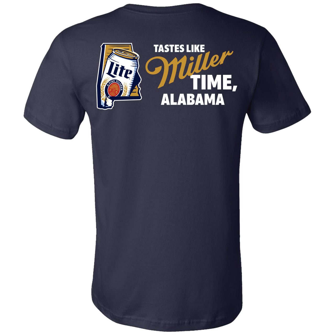 Miller Lite - Miller Time Alabama 2-sided T-shirt