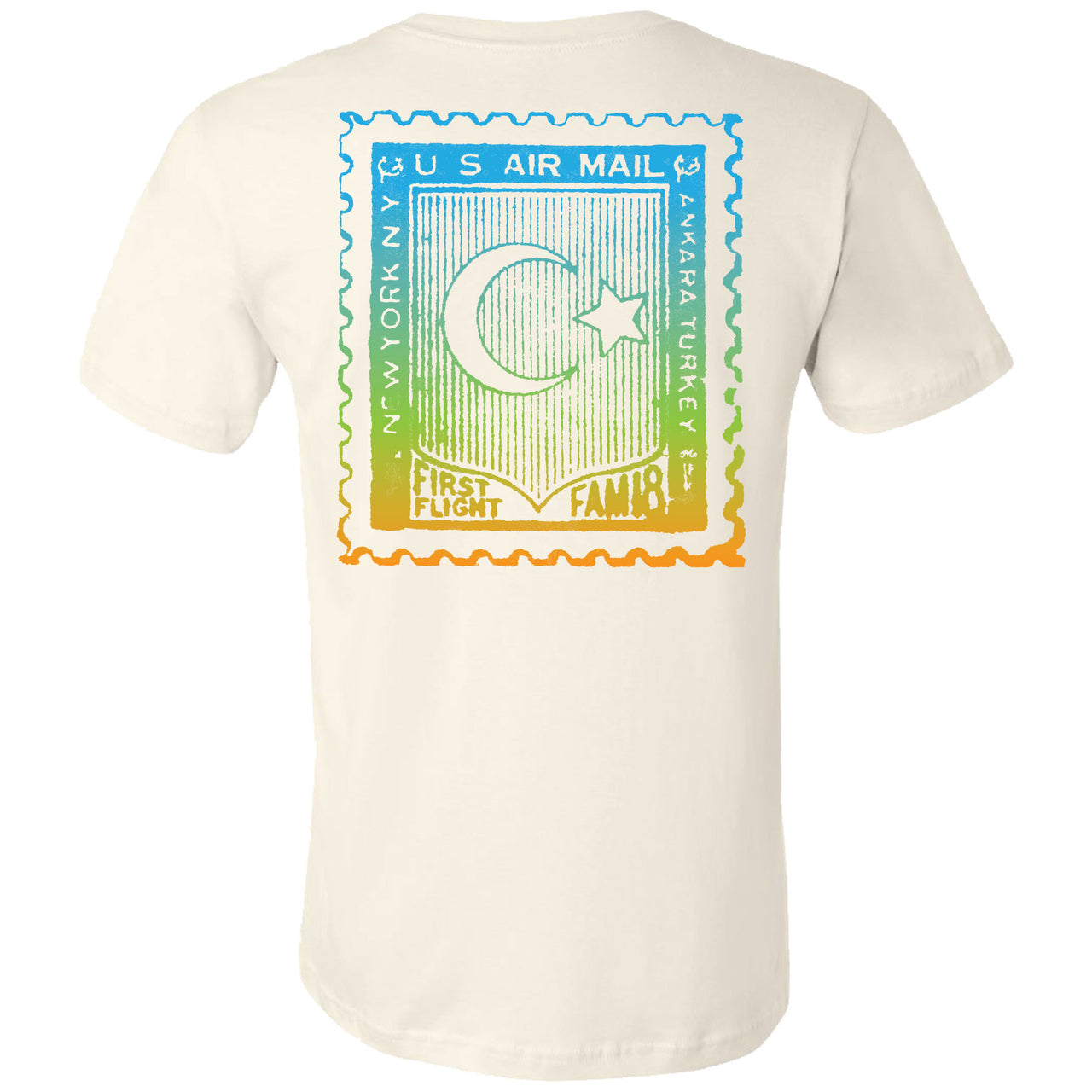 USPS - Air Mail Turkey Cancellation Stamp 2-sided T-shirt