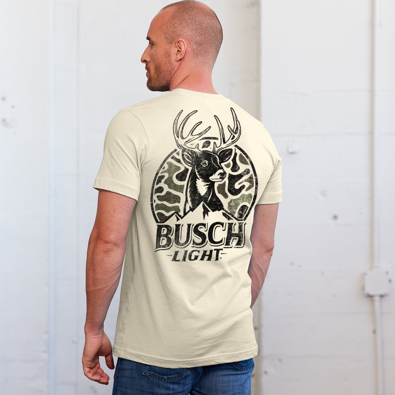 Busch Light - 2024 Can Camo - Buck Version 2-sided T-shirt