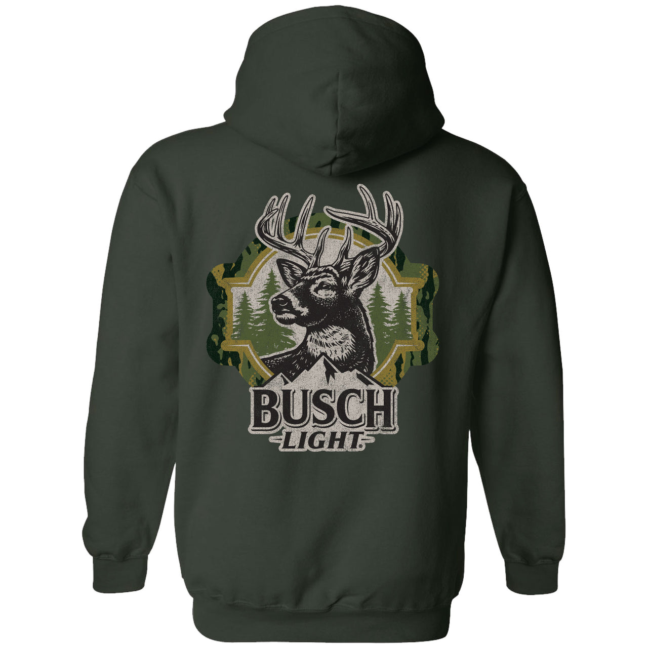 Busch Light - Hunting - 2025 Can Camo Buck Frame 2-sided Hoodie - V2