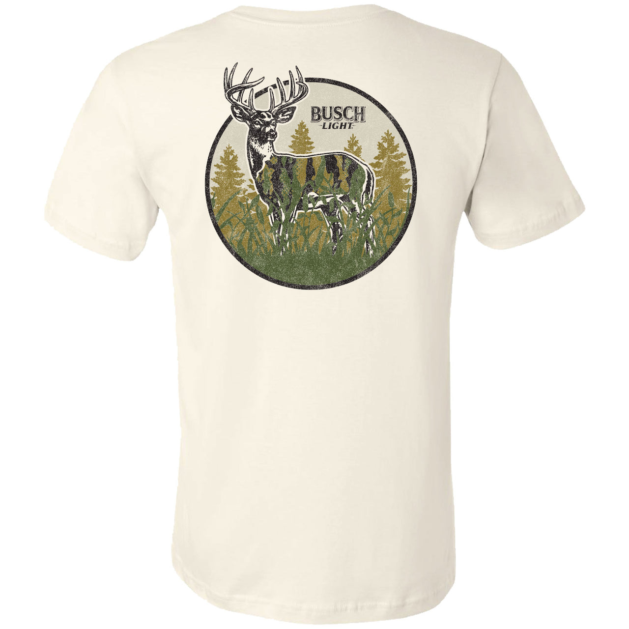 Busch Light - Hunting - 2025 Can Camo Buck Circle 2-sided T-Shirt